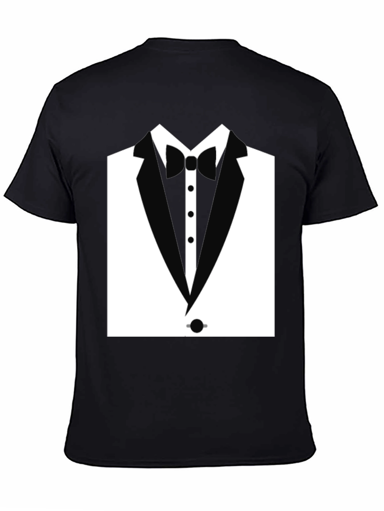 Tuxedo T-Shirt - Black Dressy Fun Casual Tee