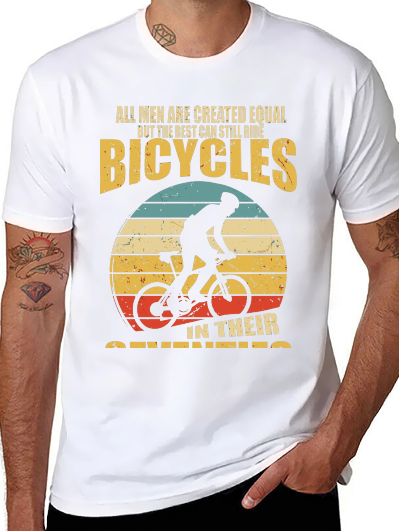 Funny Bicycles T-Shirt: All Men Are Created Equal