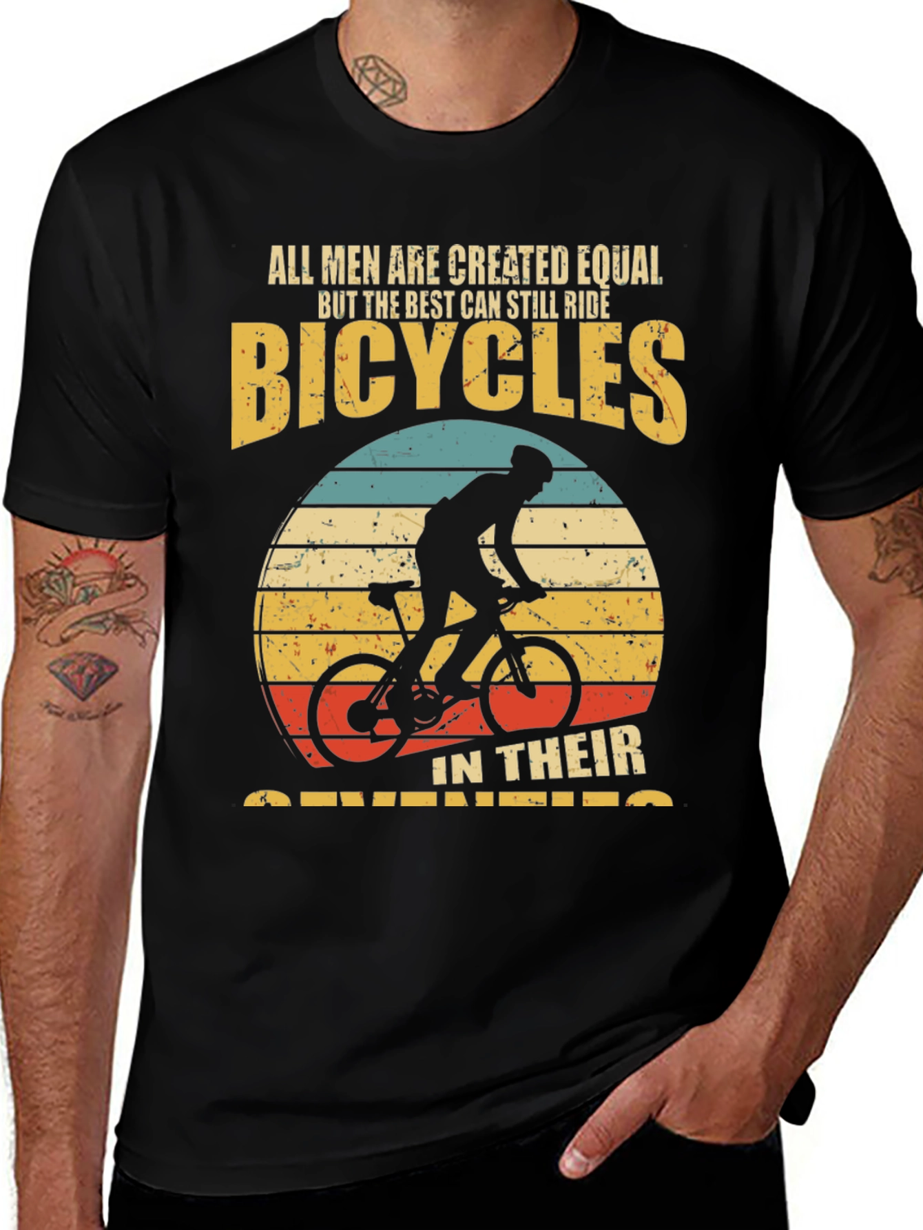 Funny Bicycles T-Shirt: All Men Are Created Equal