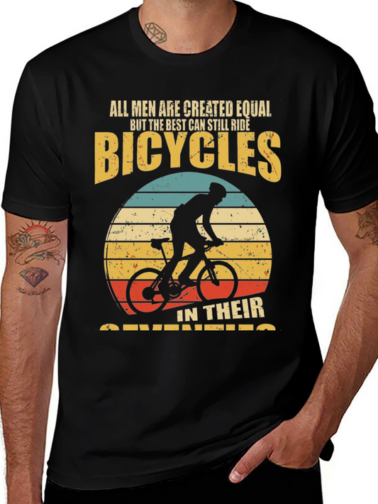 Funny Bicycles T-Shirt: All Men Are Created Equal