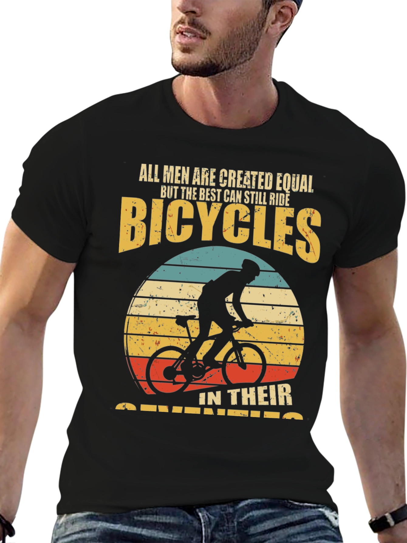 Funny Bicycles T-Shirt: All Men Are Created Equal
