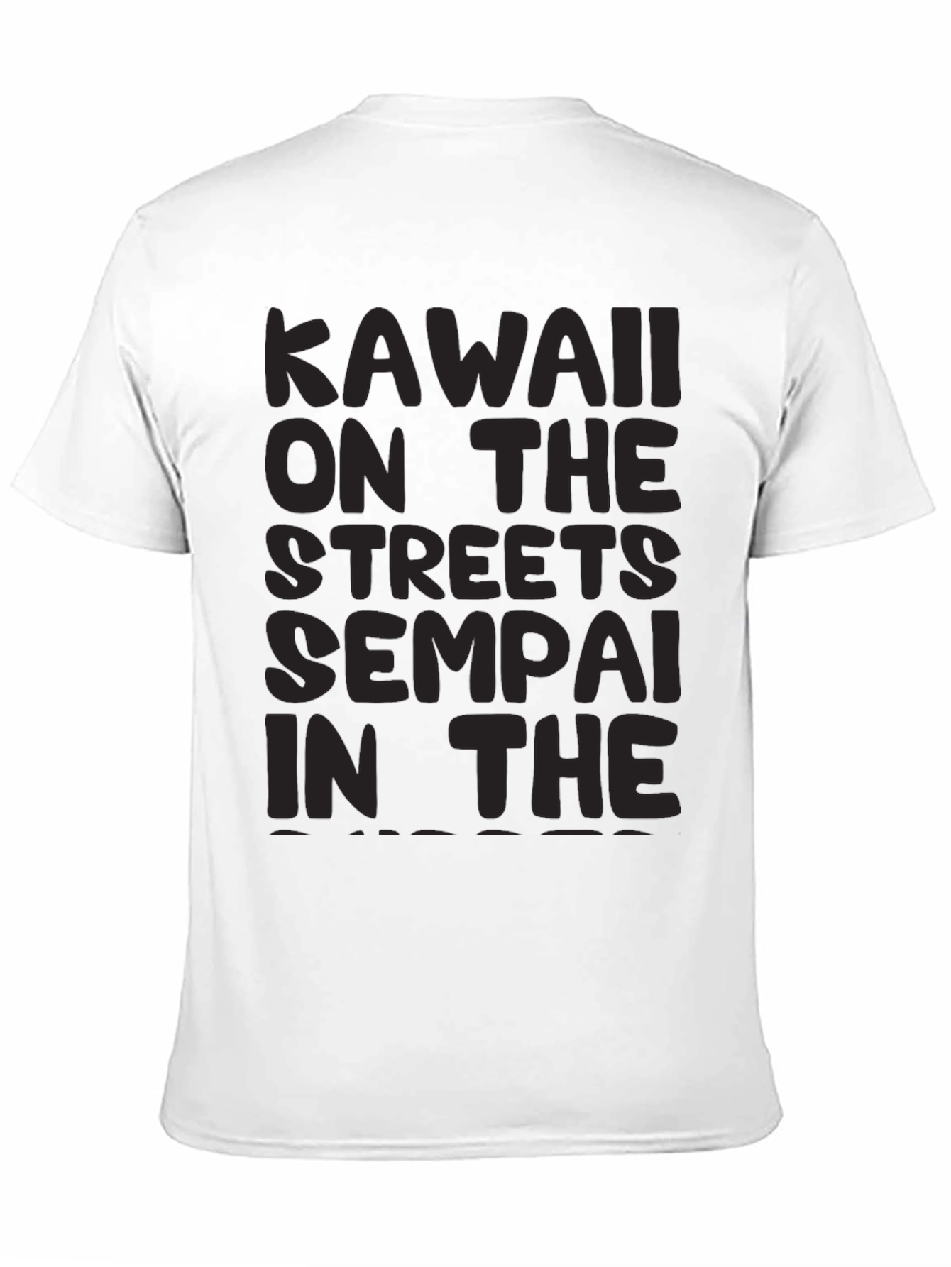Kawaii Senpai Graphic Tee - Black