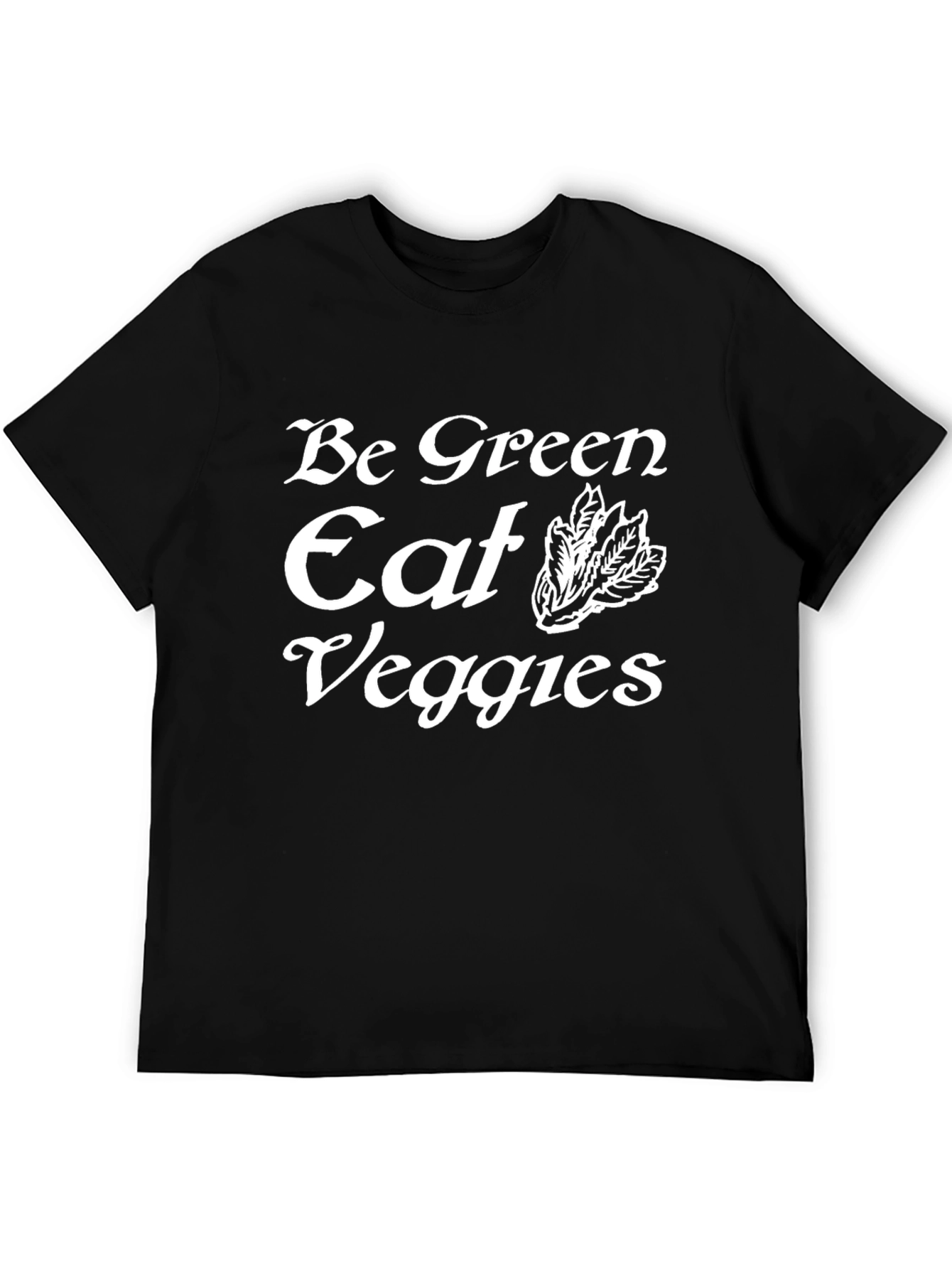 Be Green Eat Veggies T-Shirt - Black