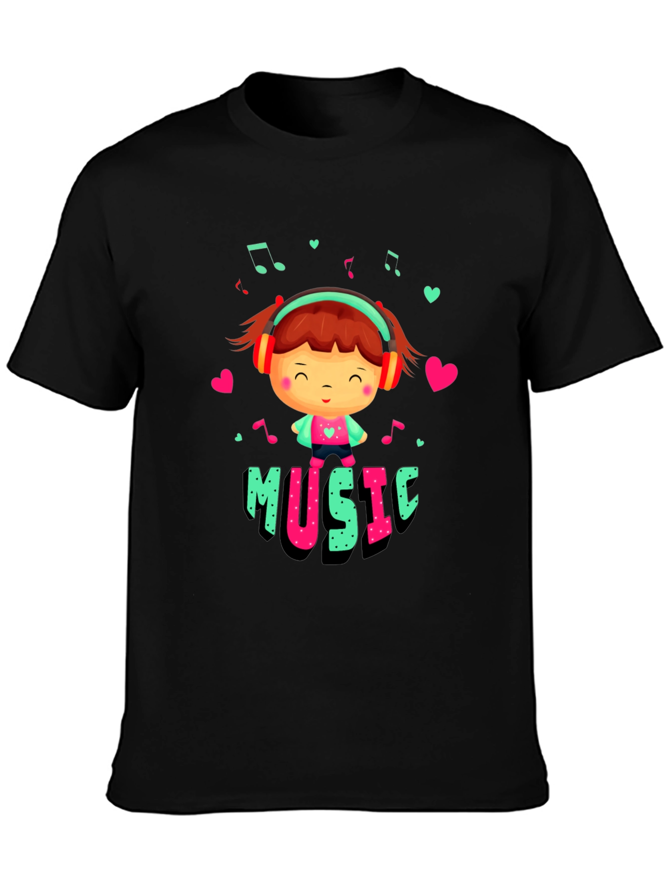 Cute Music Lover Graphic T-Shirt