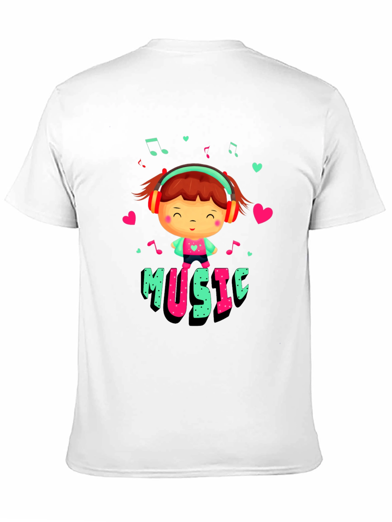 Cute Music Lover Graphic T-Shirt