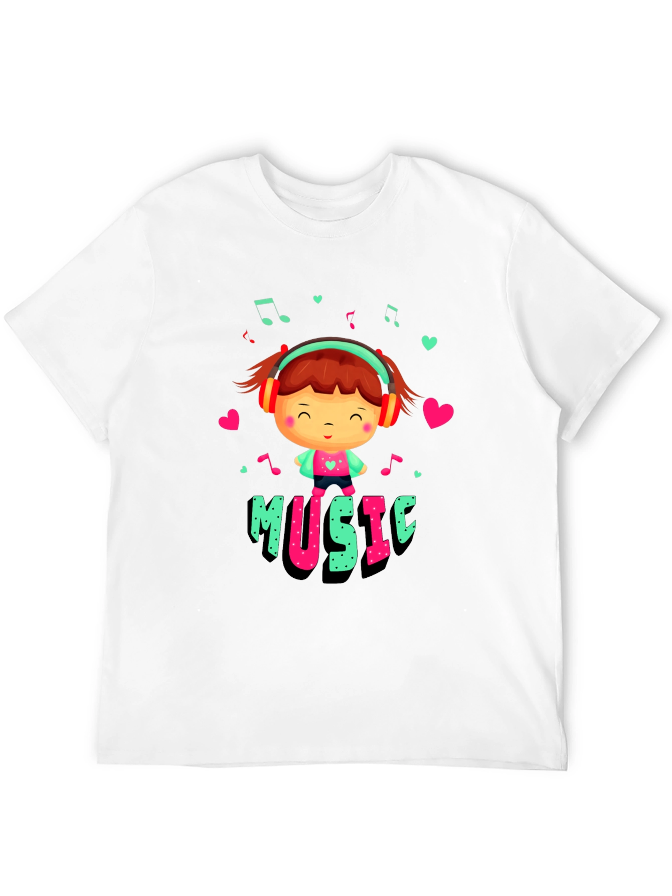 Cute Music Lover Graphic T-Shirt