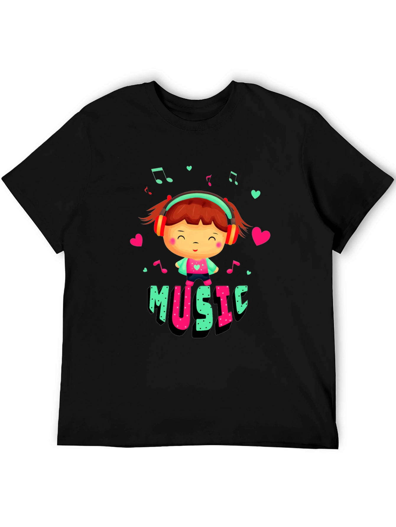 Cute Music Lover Graphic T-Shirt