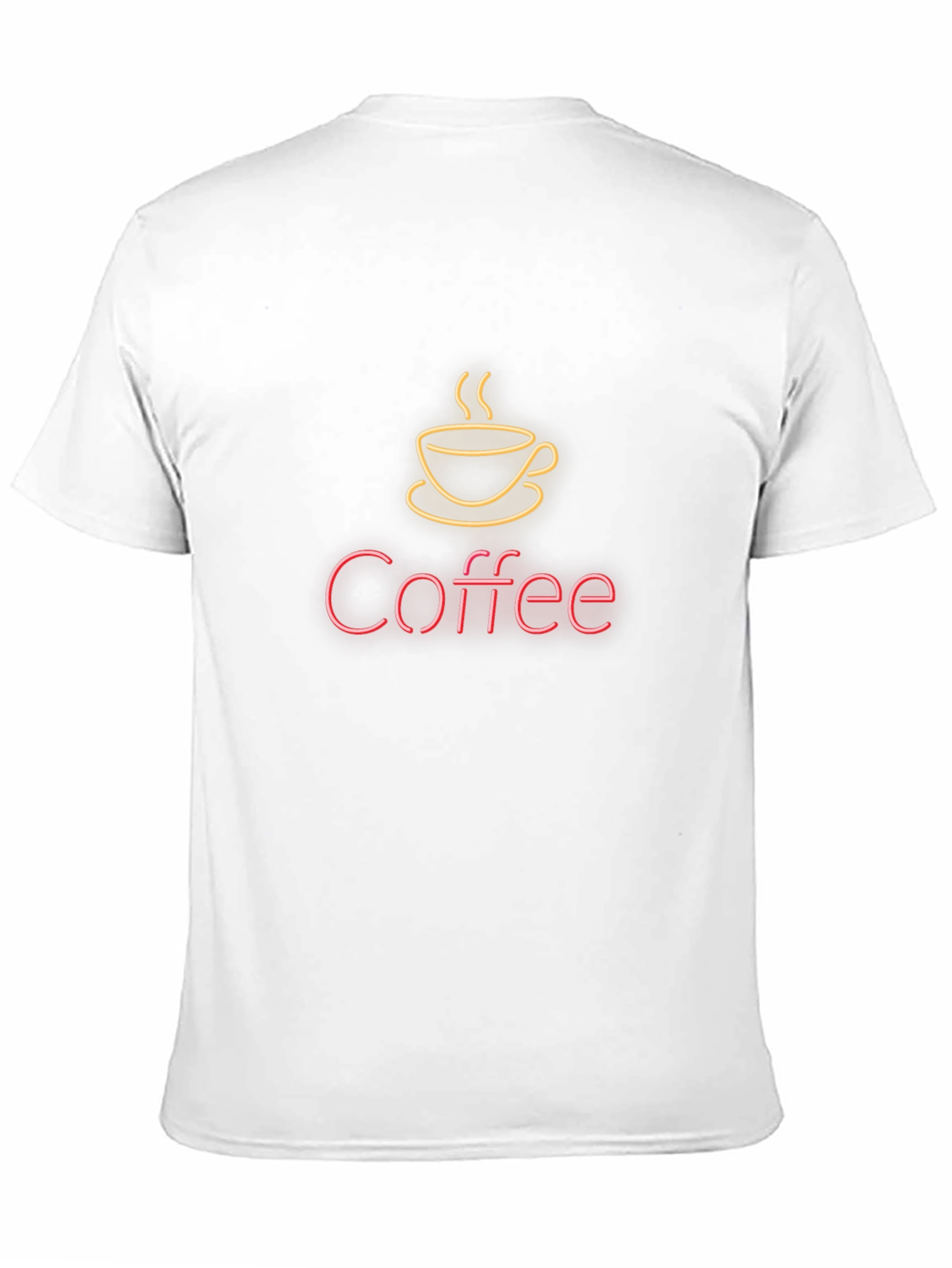 Neon Coffee Graphic Black T-Shirt