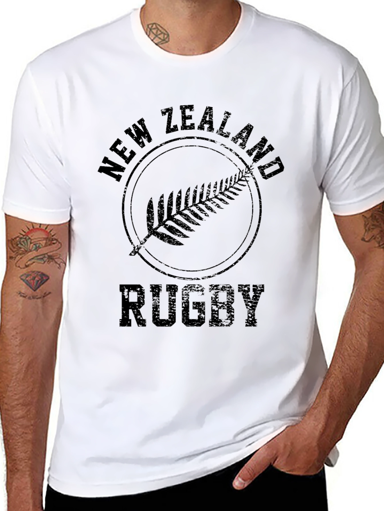 New Zealand Rugby Black Graphic Tee