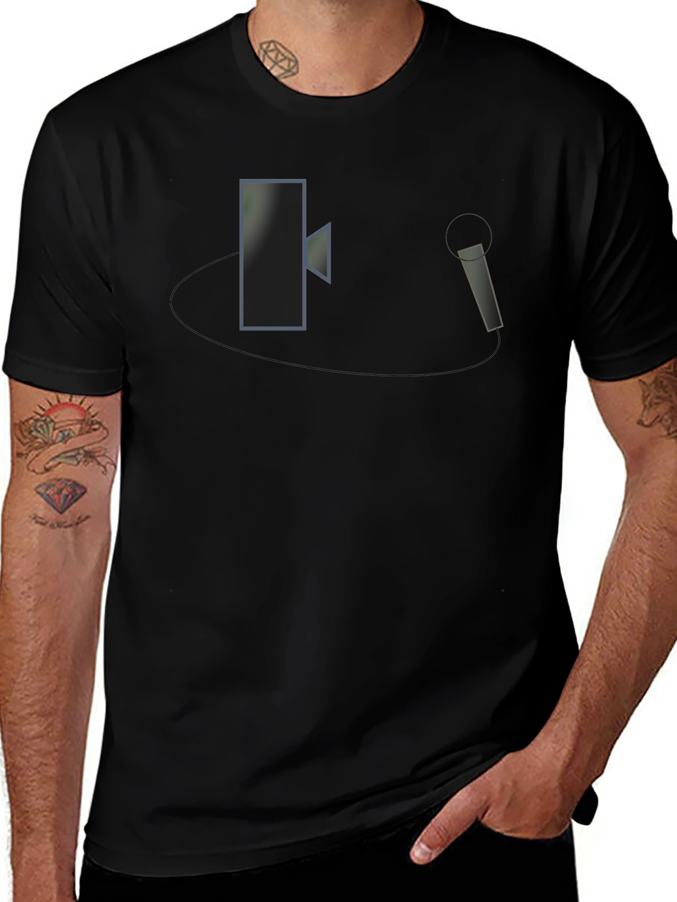 Retro Mic & Speaker Graphic Tee