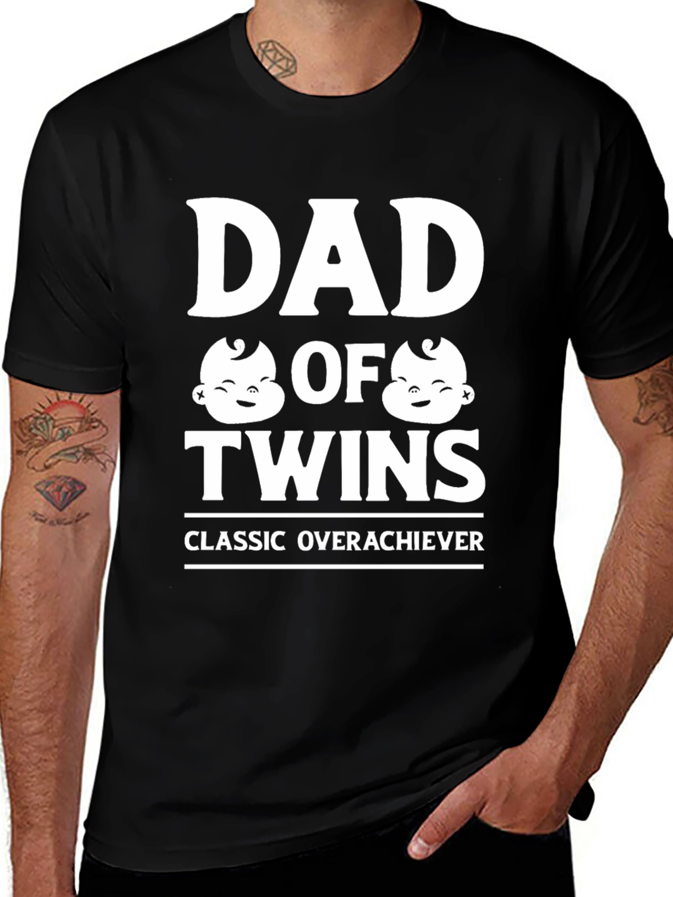 Dad of Twins Classic Overachiever T-Shirt