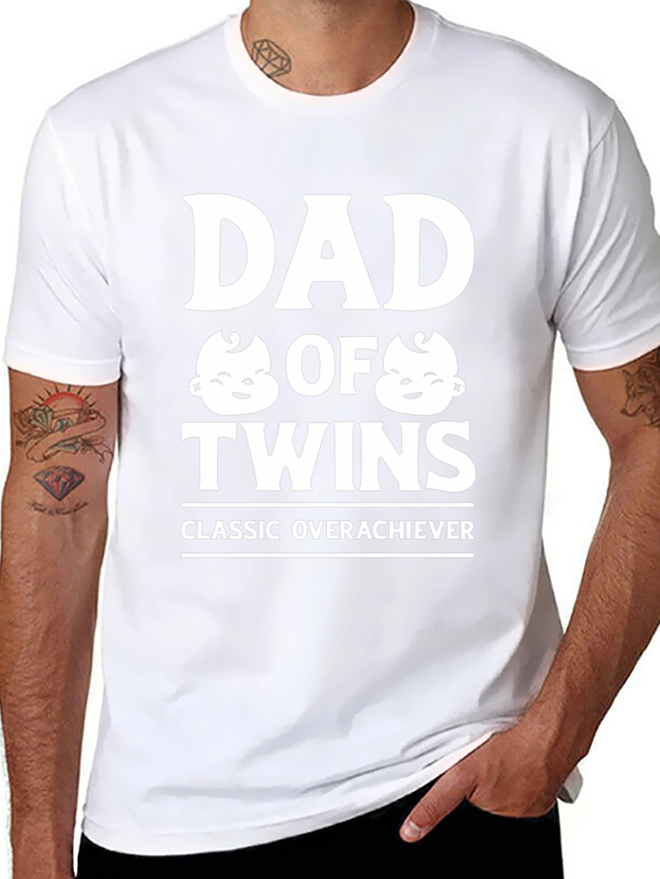 Dad of Twins Classic Overachiever T-Shirt