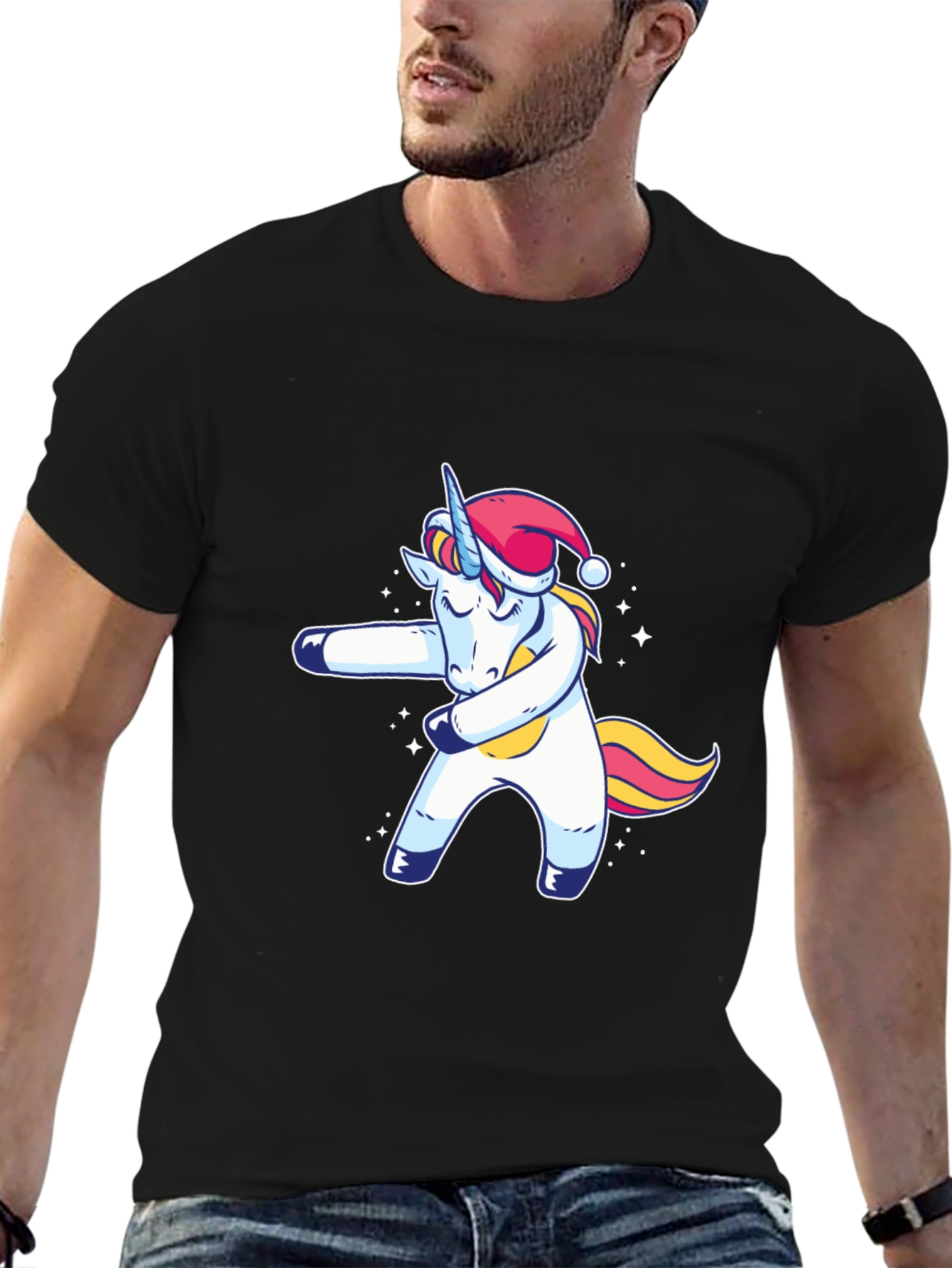 Dabbing Unicorn Christmas T-Shirt
