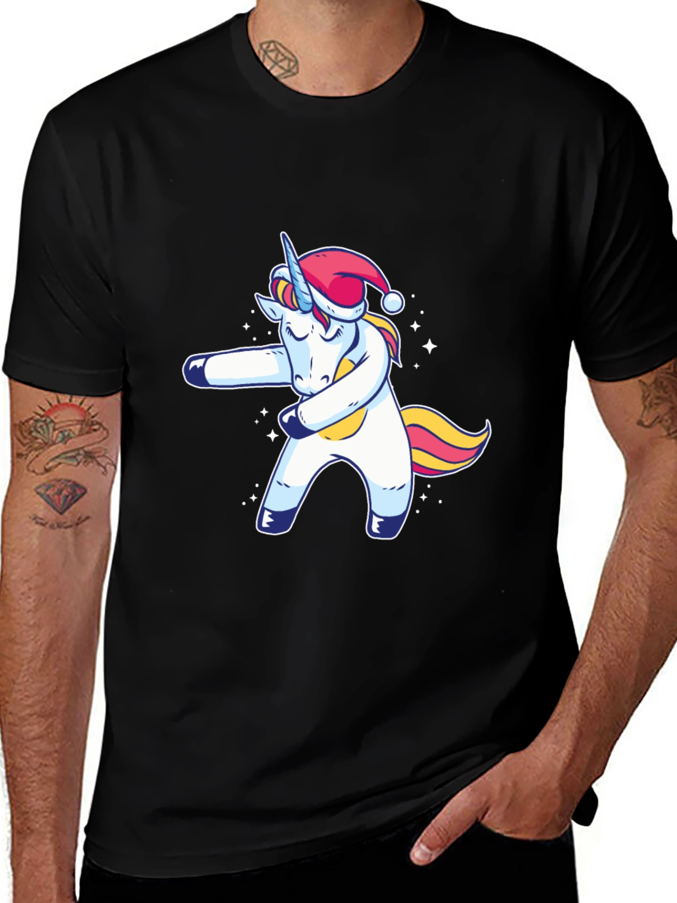 Dabbing Unicorn Christmas T-Shirt