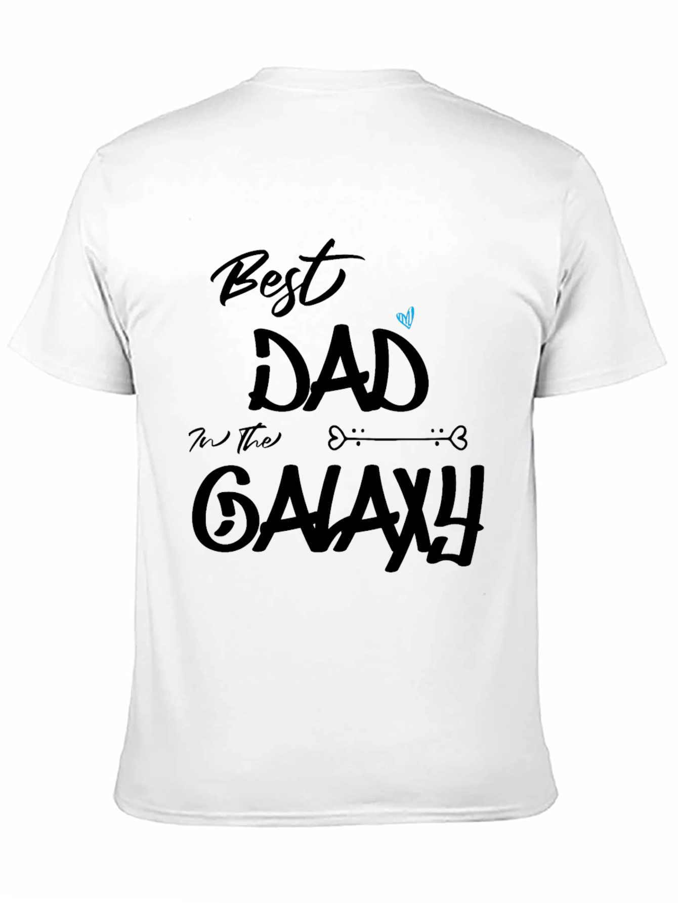 Best Dad in the Galaxy Graphic T-Shirt - Black