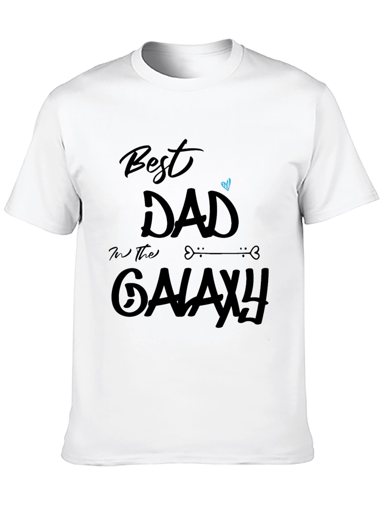 Best Dad in the Galaxy Graphic T-Shirt - Black