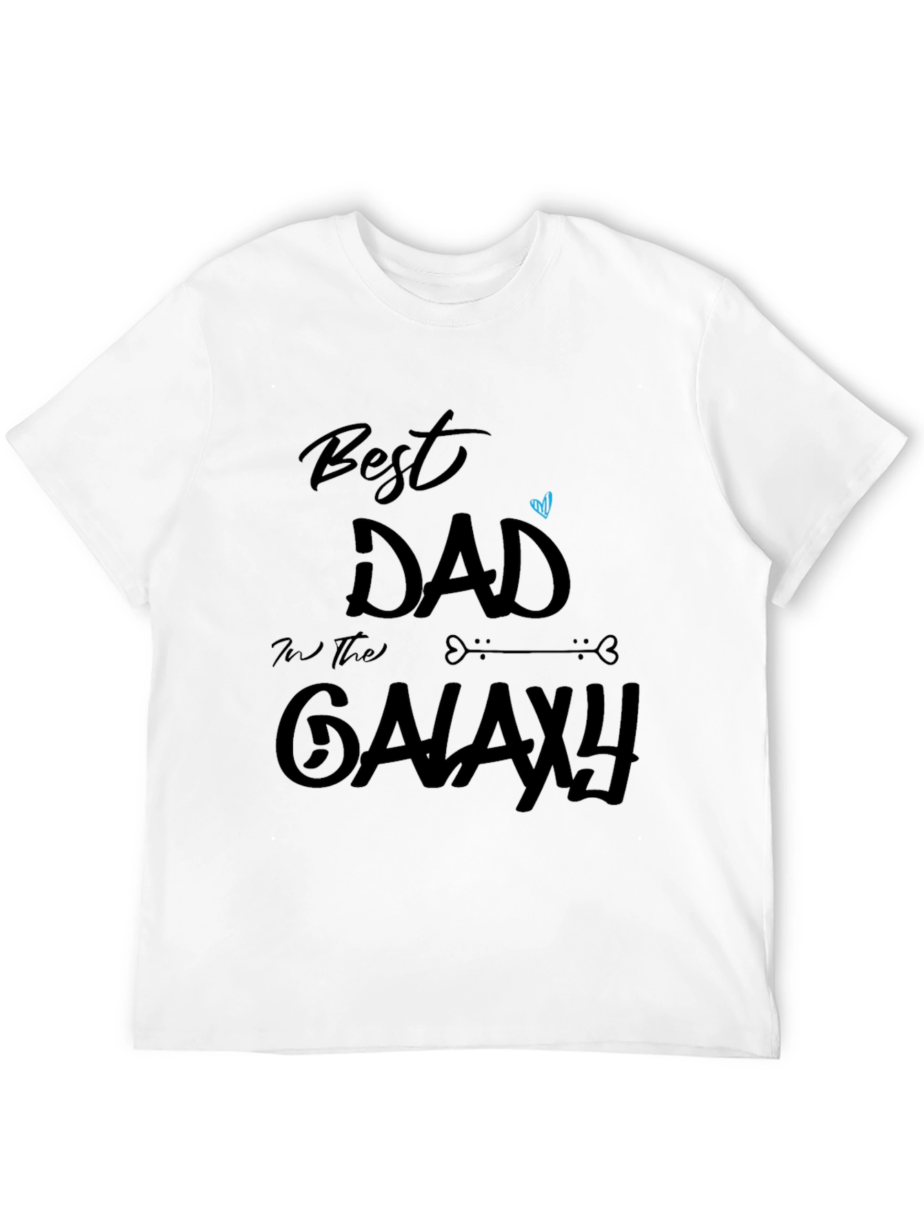 Best Dad in the Galaxy Graphic T-Shirt - Black