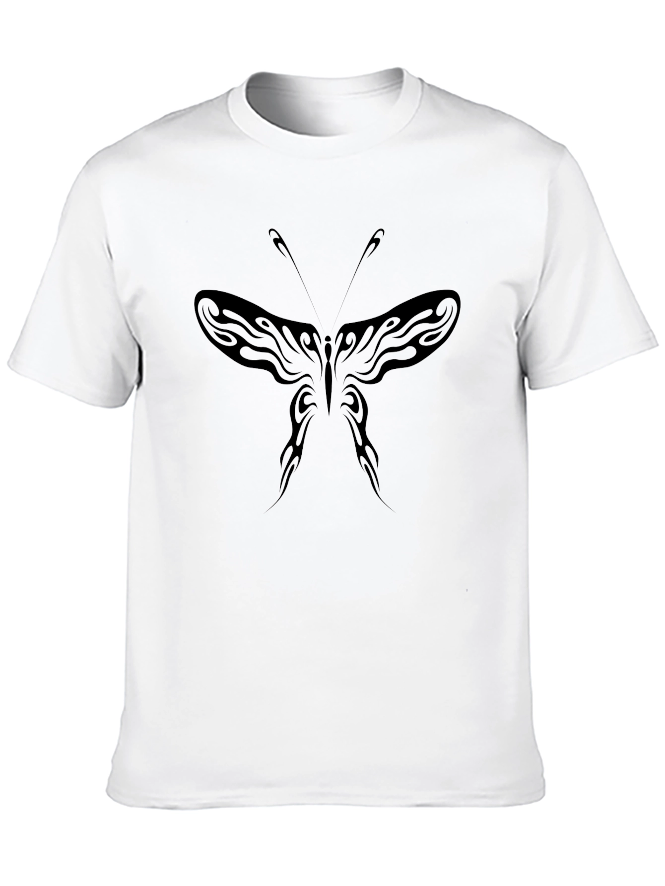 Mens Black Butterfly Graphic Tee