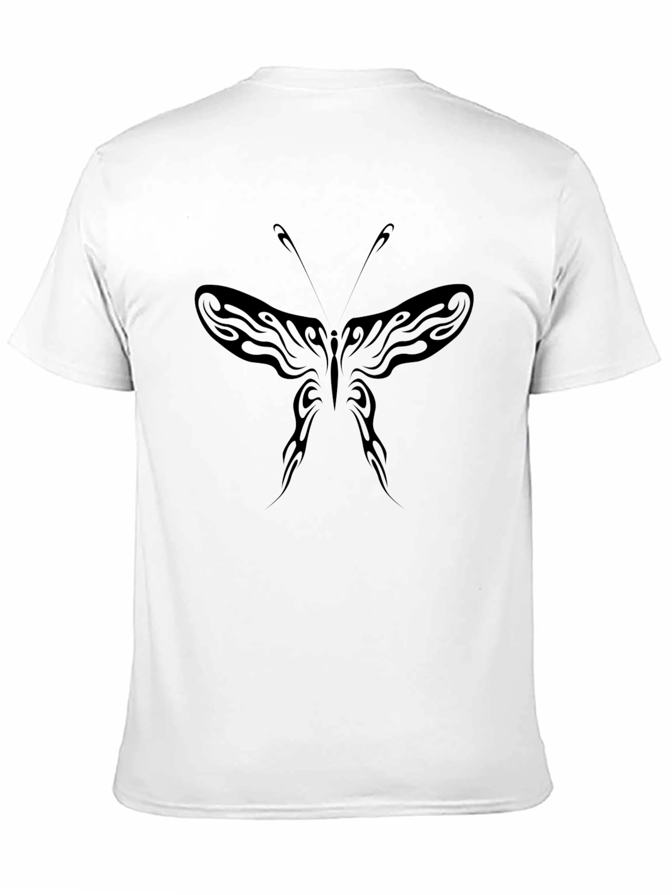 Mens Black Butterfly Graphic Tee