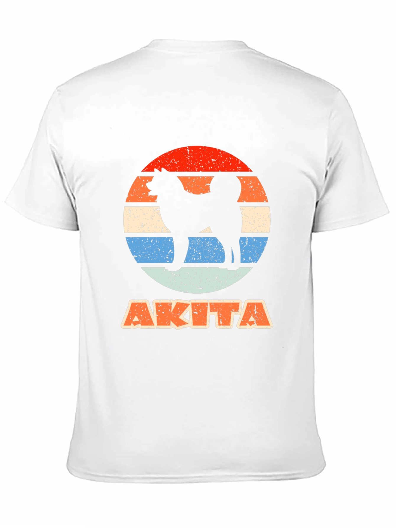Akita Dog Sunset Graphic T-Shirt