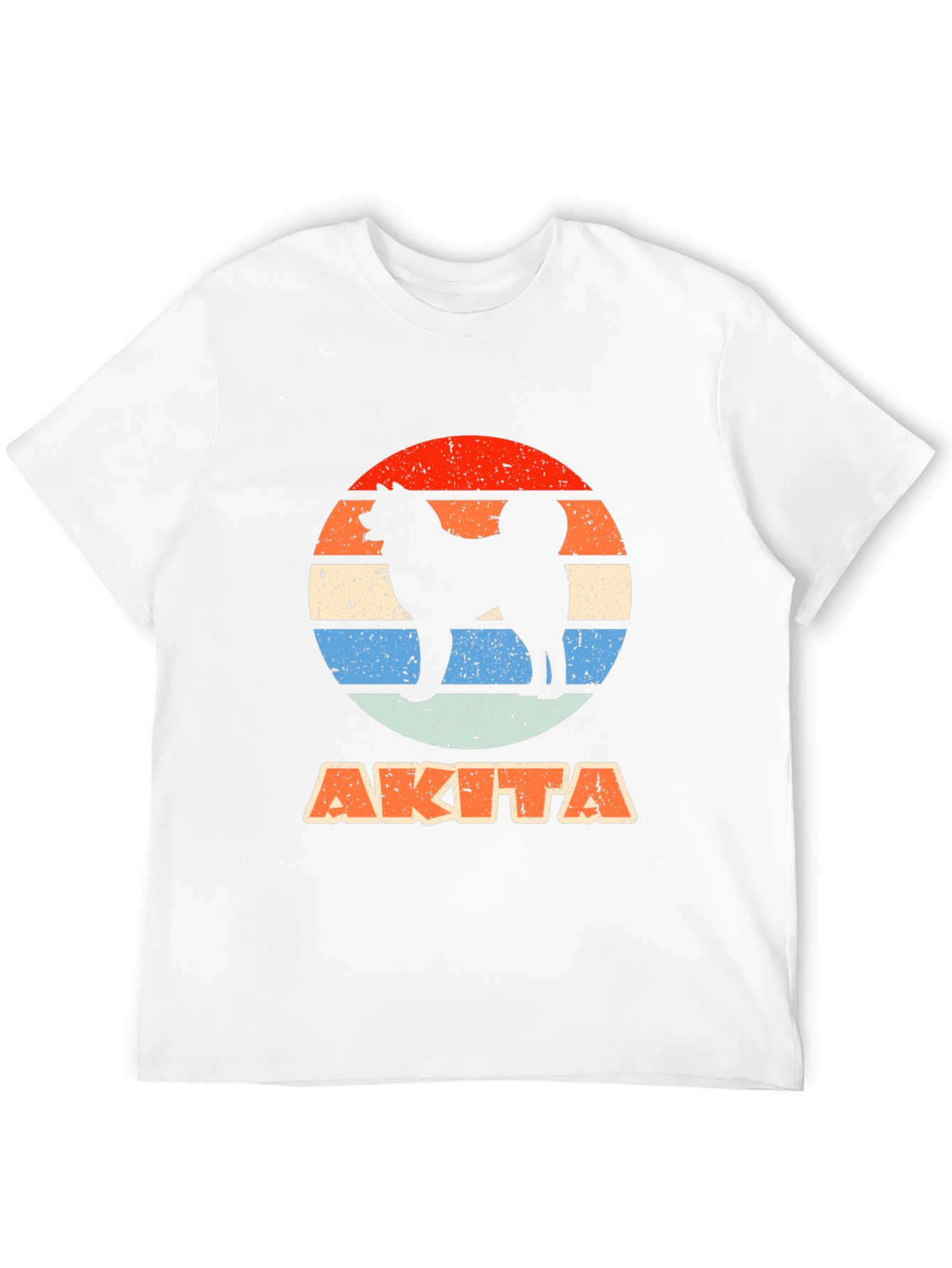 Akita Dog Sunset Graphic T-Shirt