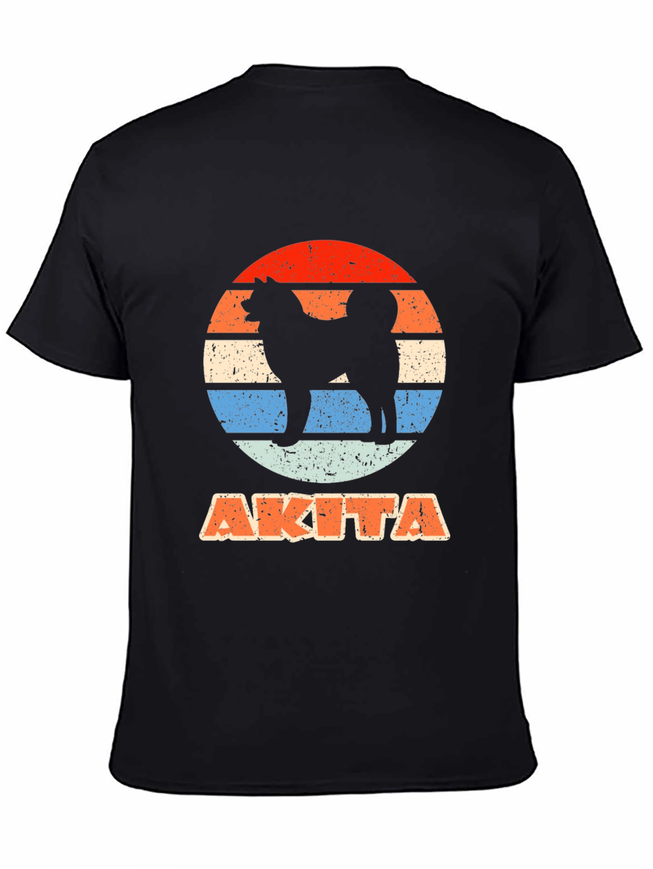 Akita Dog Sunset Graphic T-Shirt