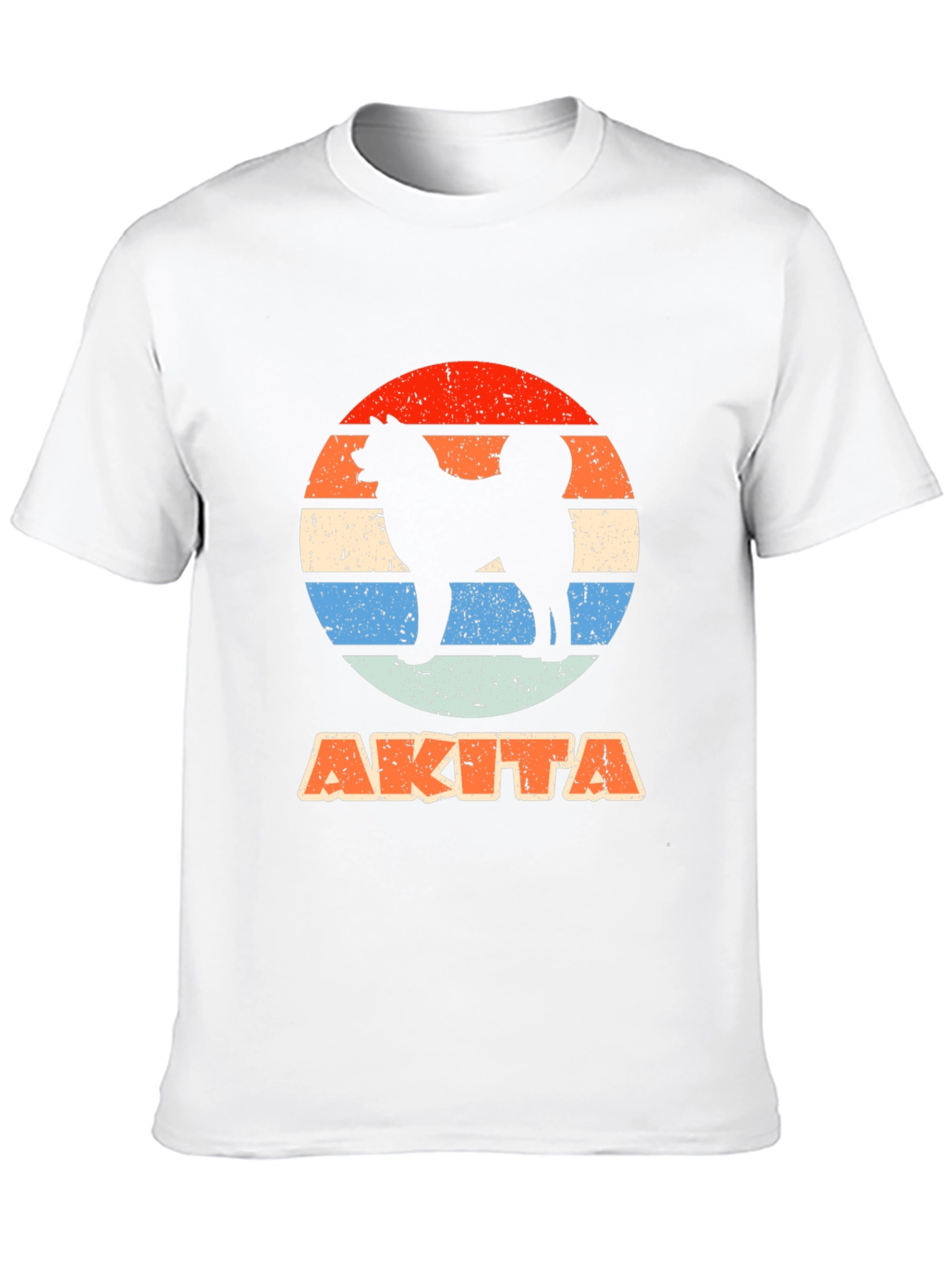 Akita Dog Sunset Graphic T-Shirt