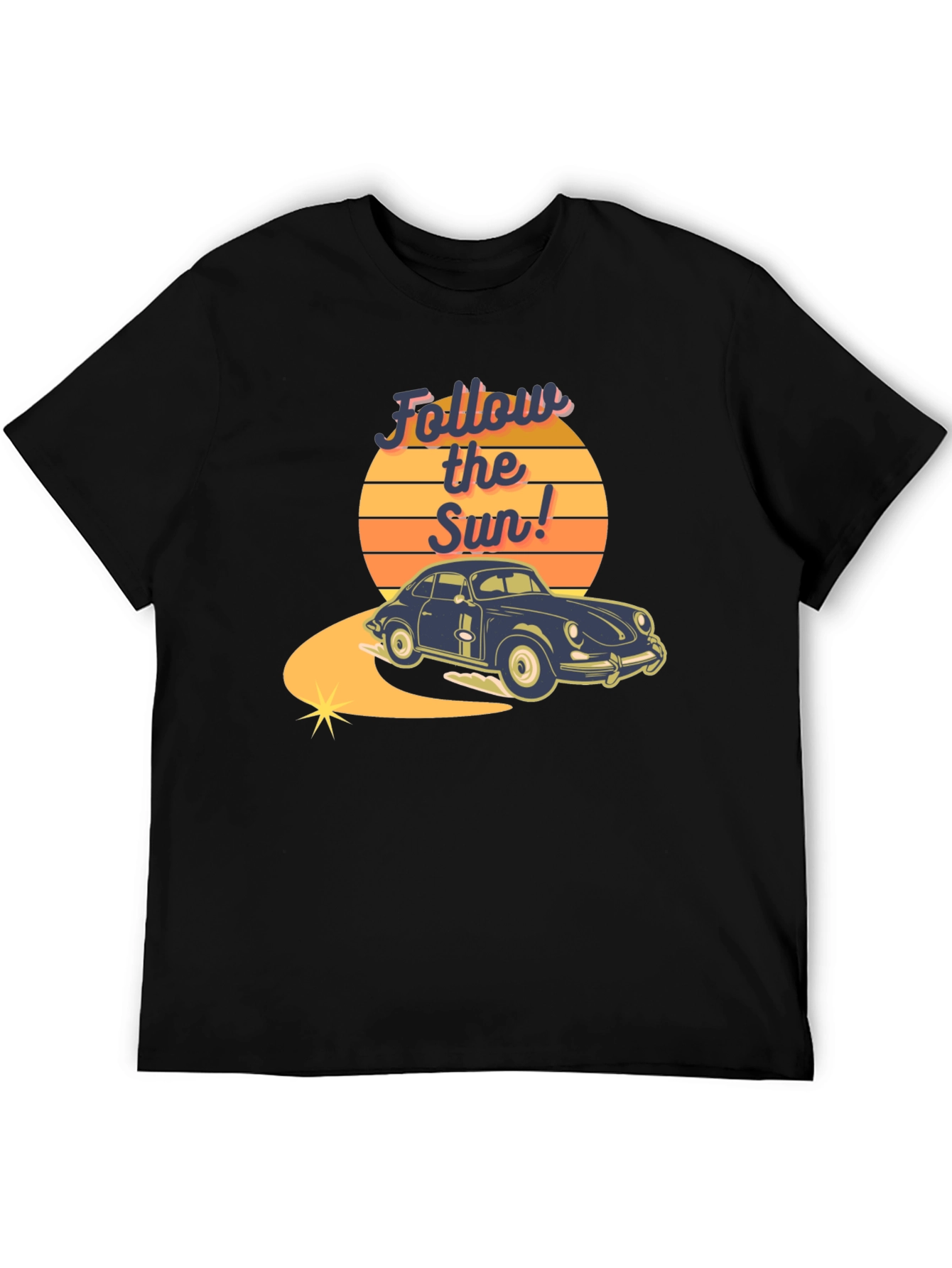 Retro Car Follow the Sun Graphic Tee