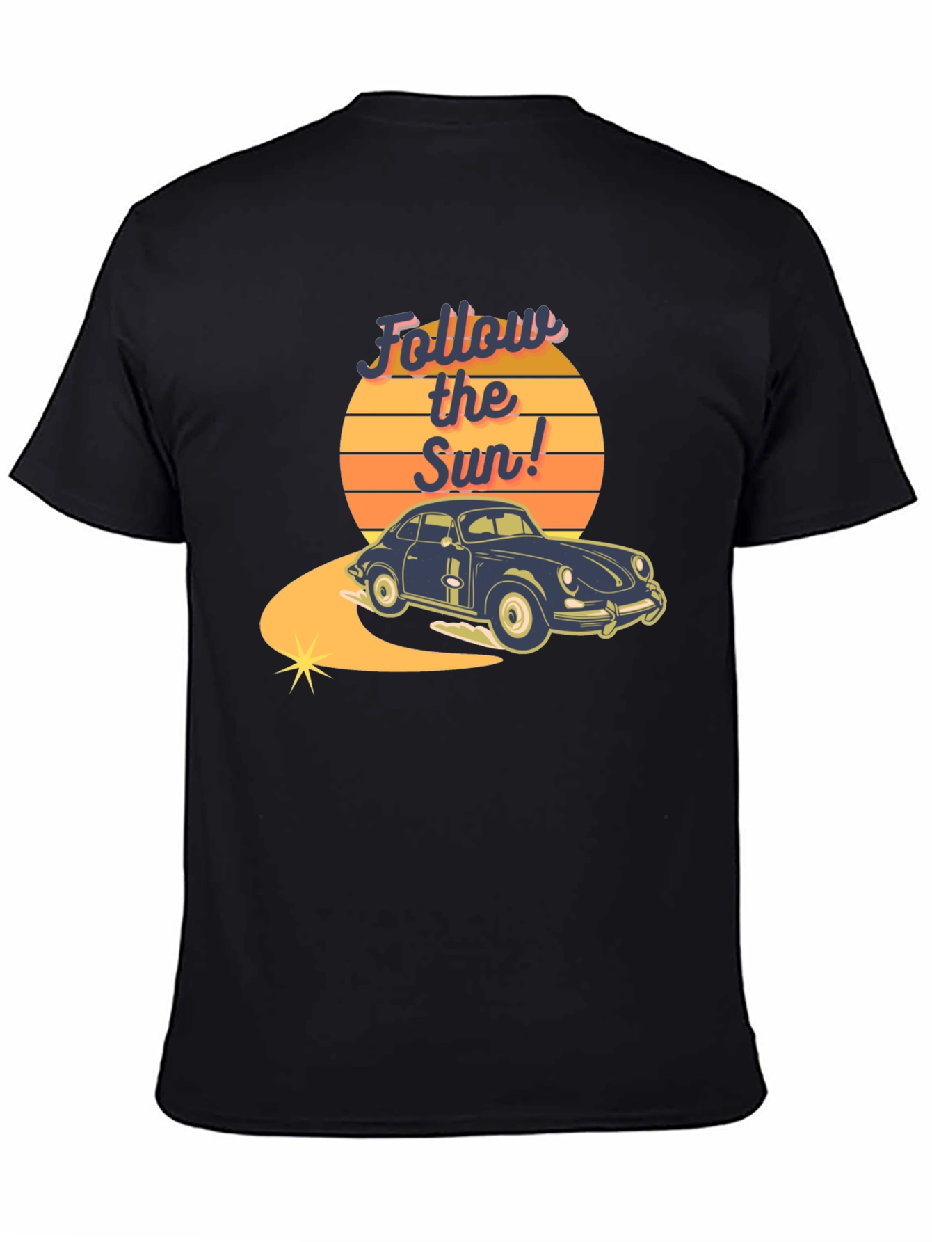 Retro Car Follow the Sun Graphic Tee