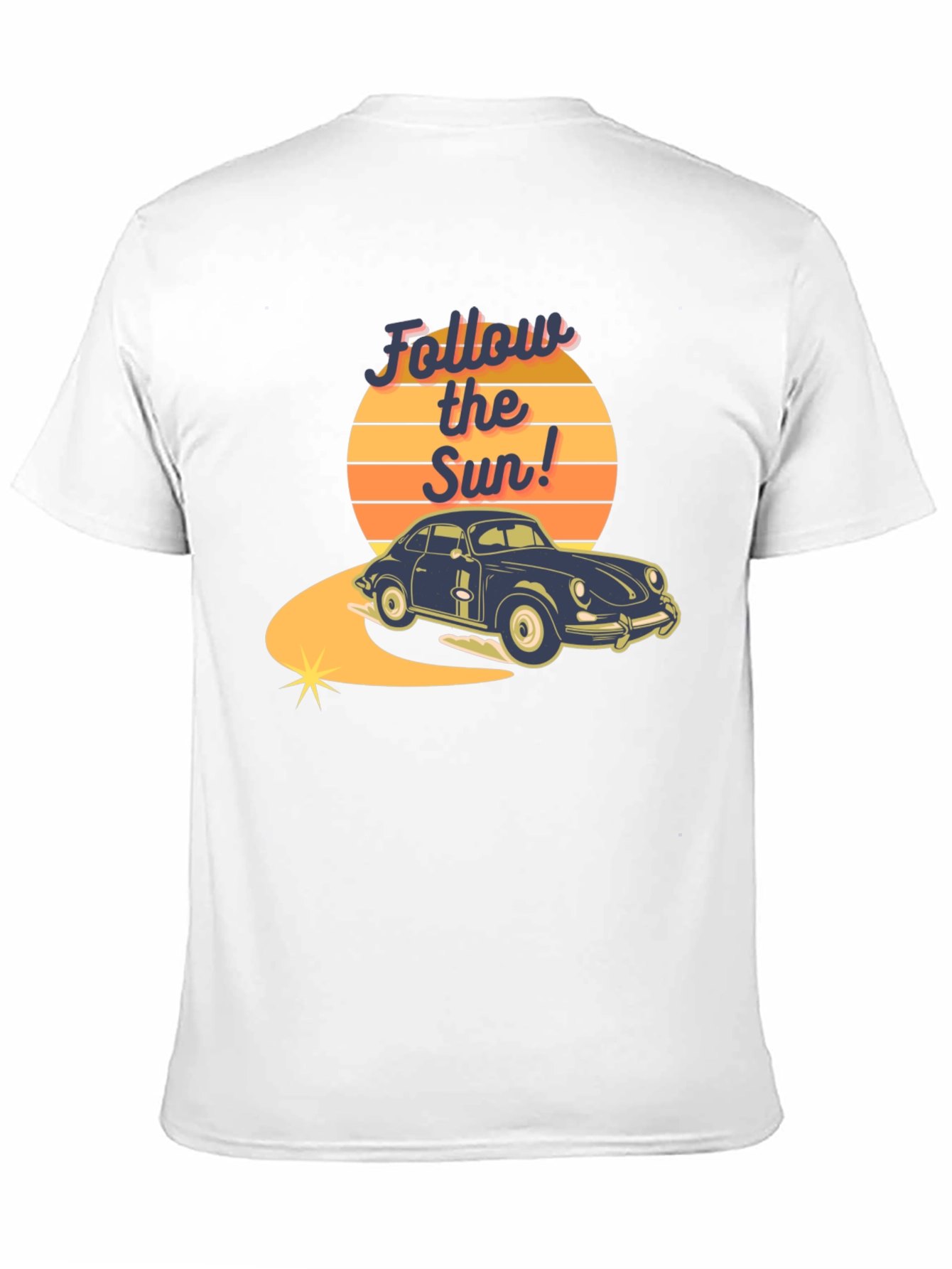Retro Car Follow the Sun Graphic Tee