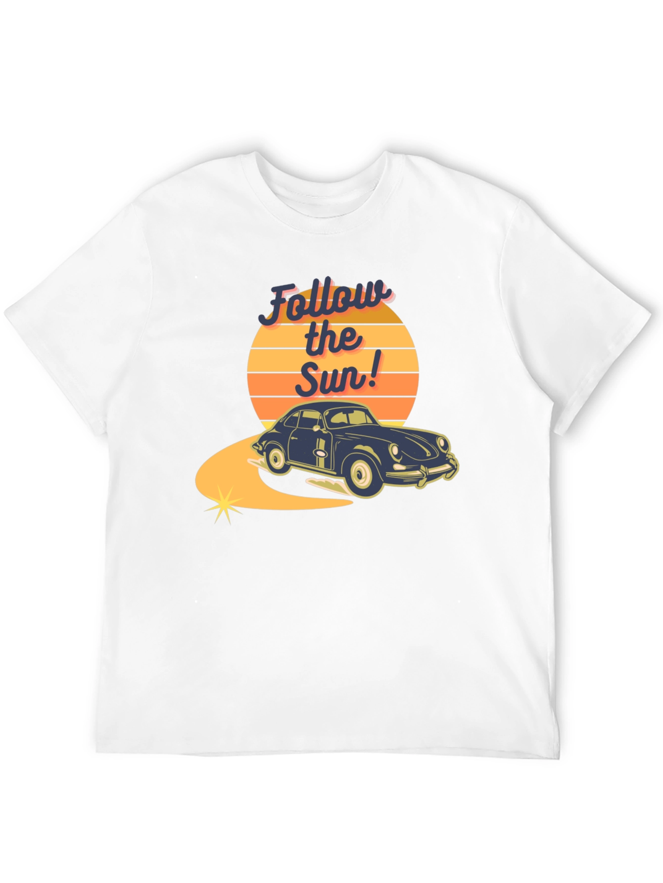 Retro Car Follow the Sun Graphic Tee