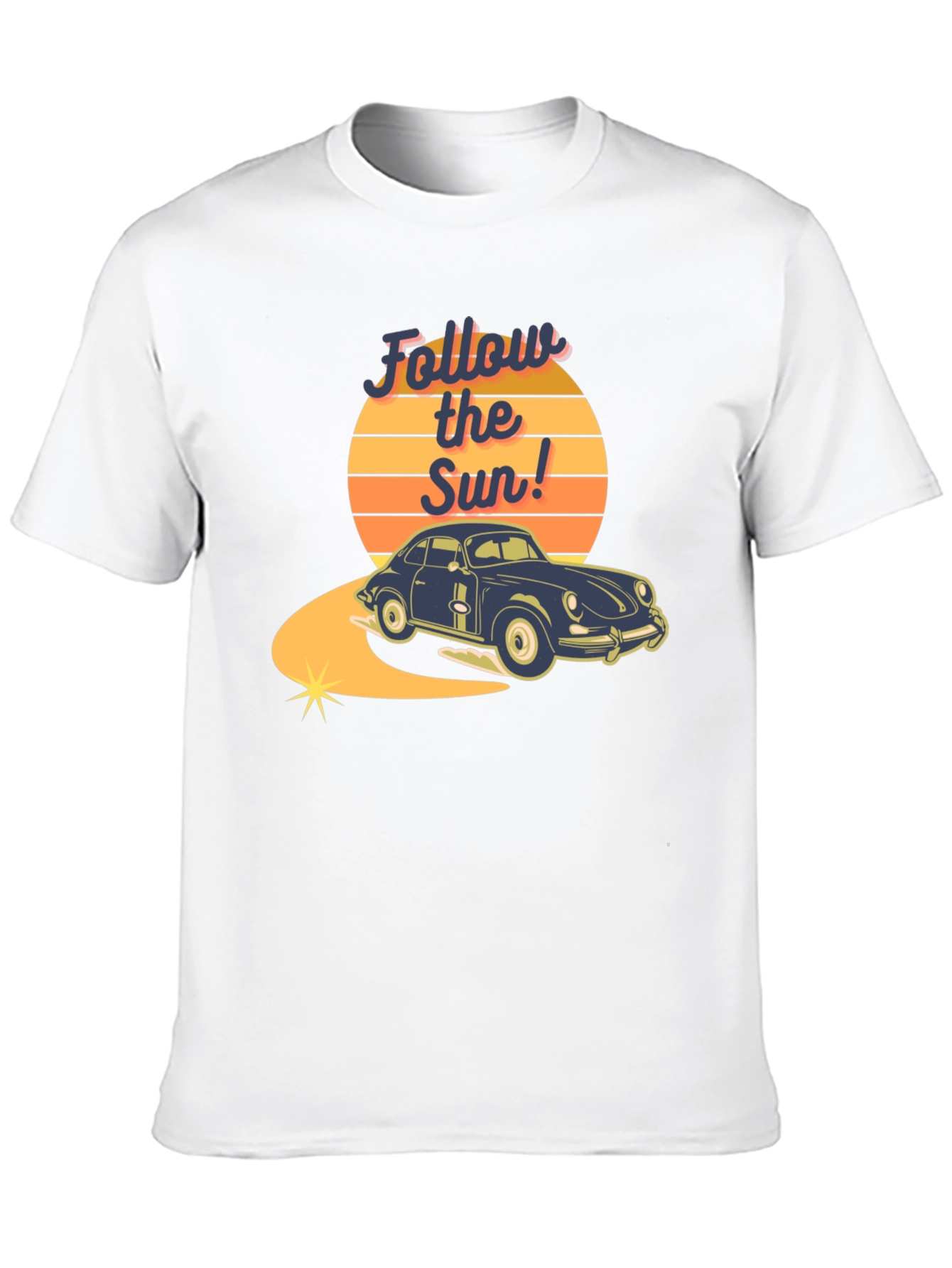 Retro Car Follow the Sun Graphic Tee