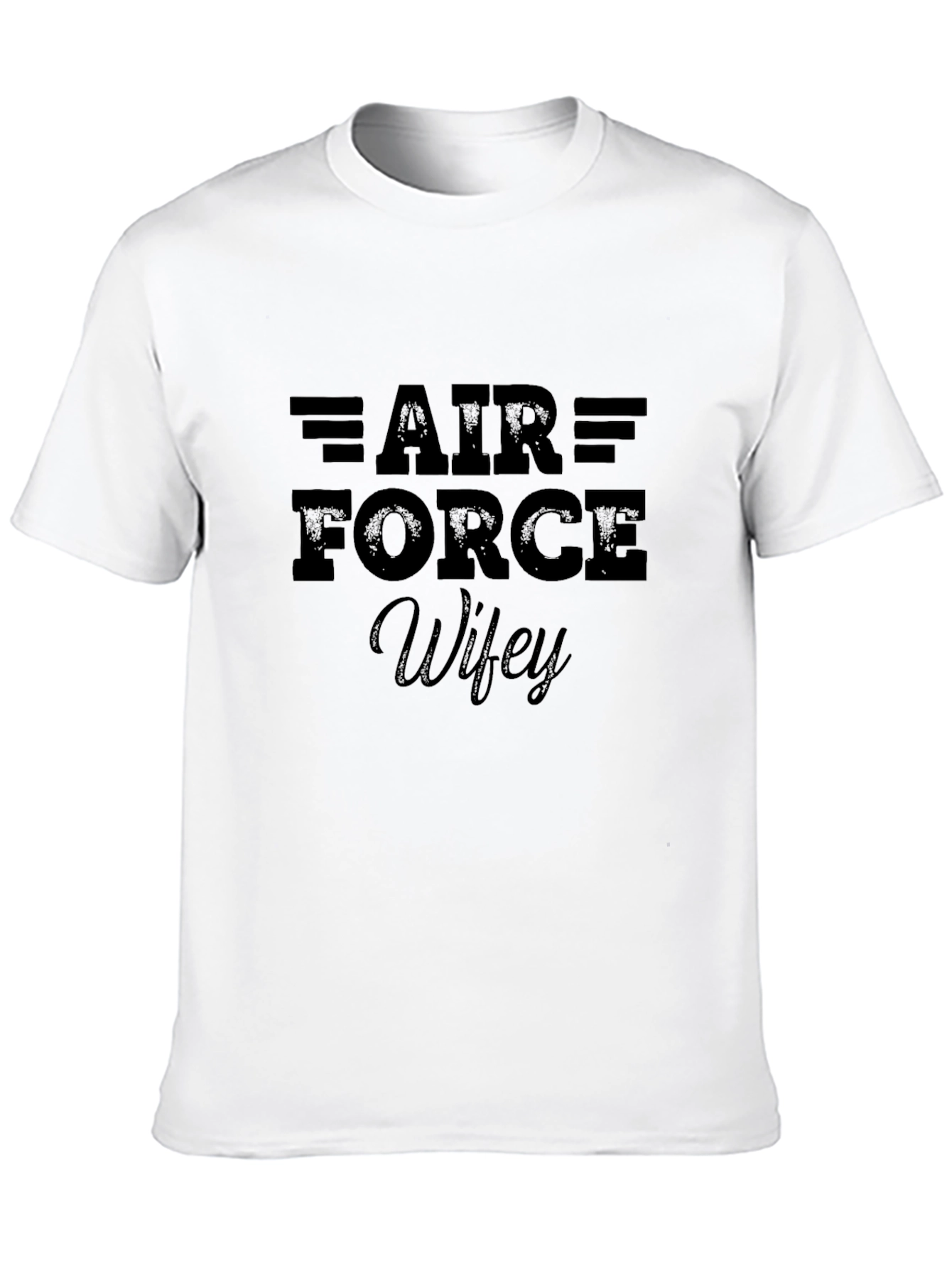 Air Force Wifey Black Graphic T-Shirt