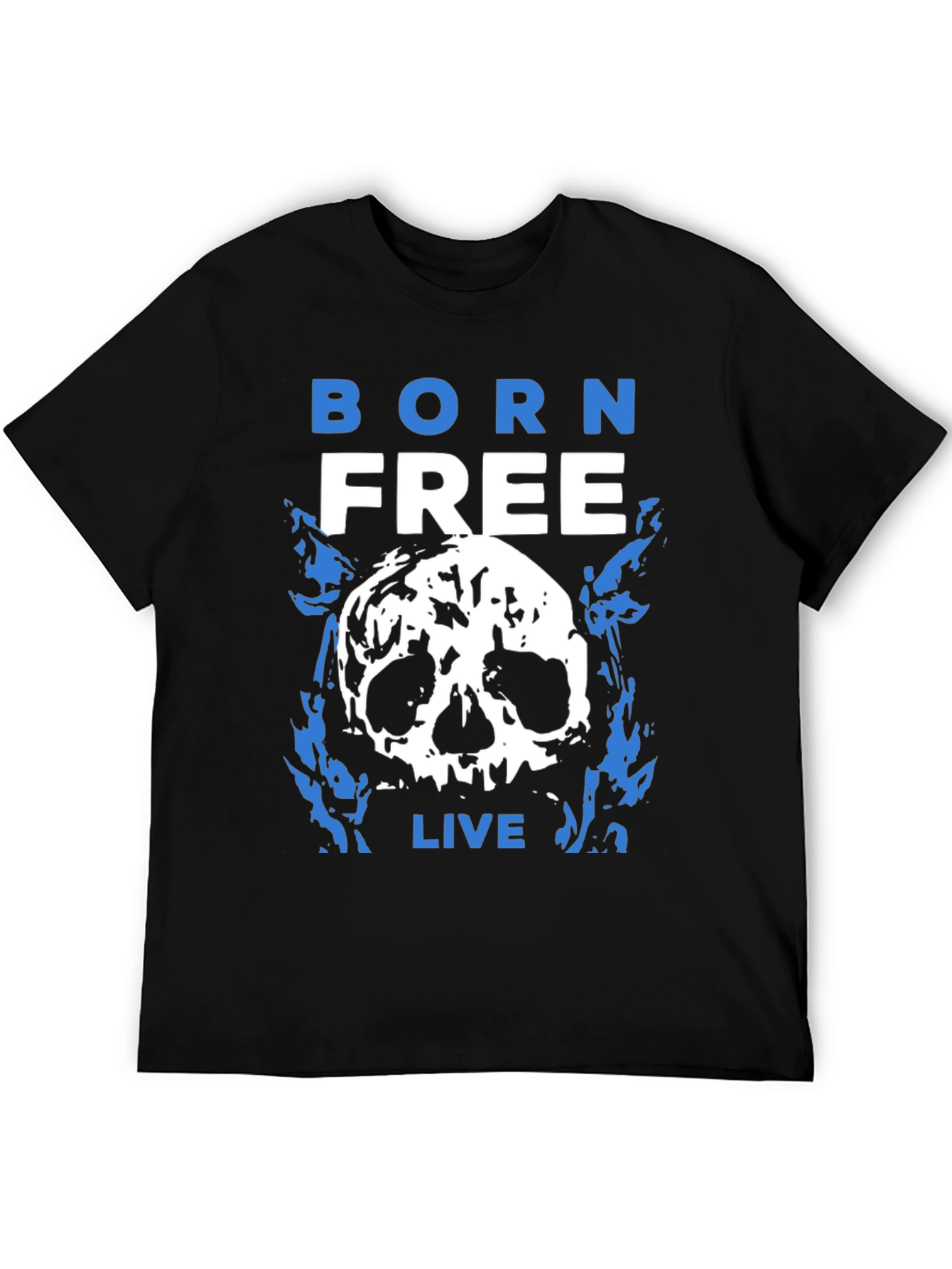 Born Free Skull Graphic T-Shirt - Black