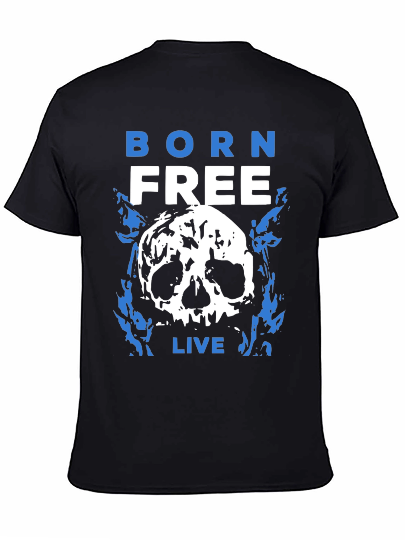Born Free Skull Graphic T-Shirt - Black