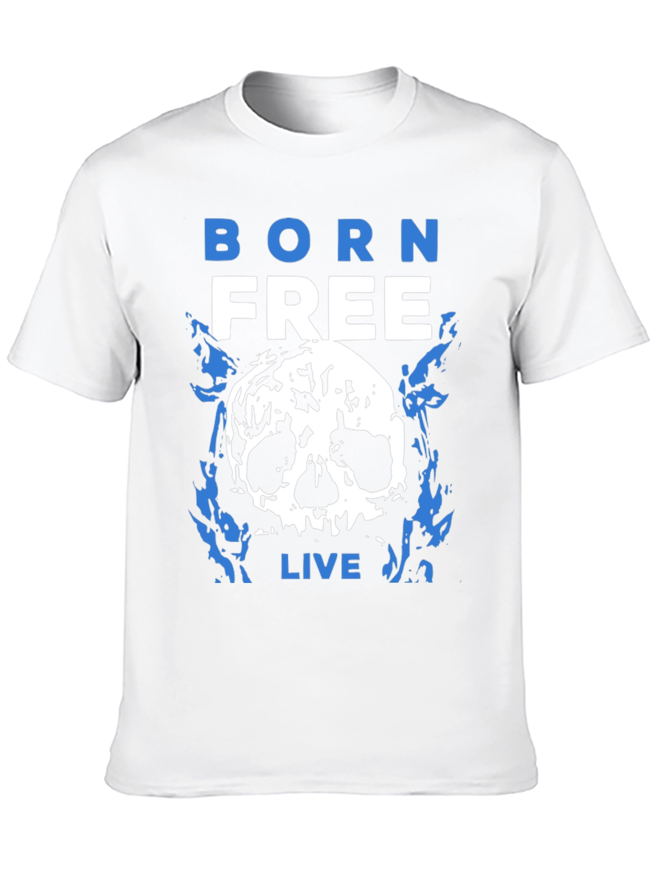 Born Free Skull Graphic T-Shirt - Black