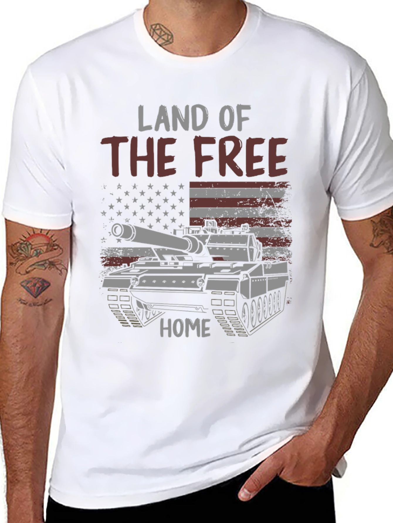 Land of the Free Patriotic Tank T-Shirt