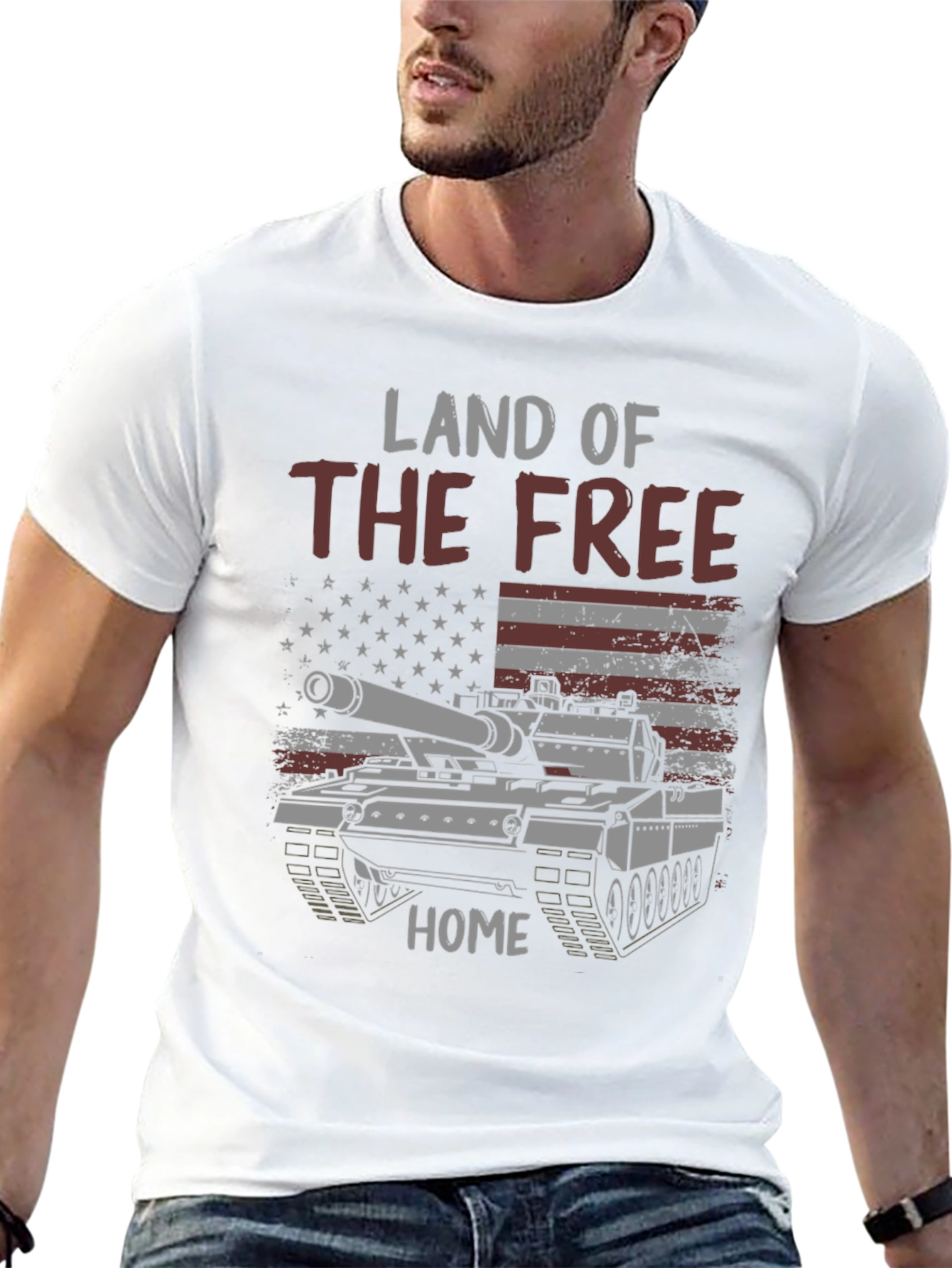 Land of the Free Patriotic Tank T-Shirt