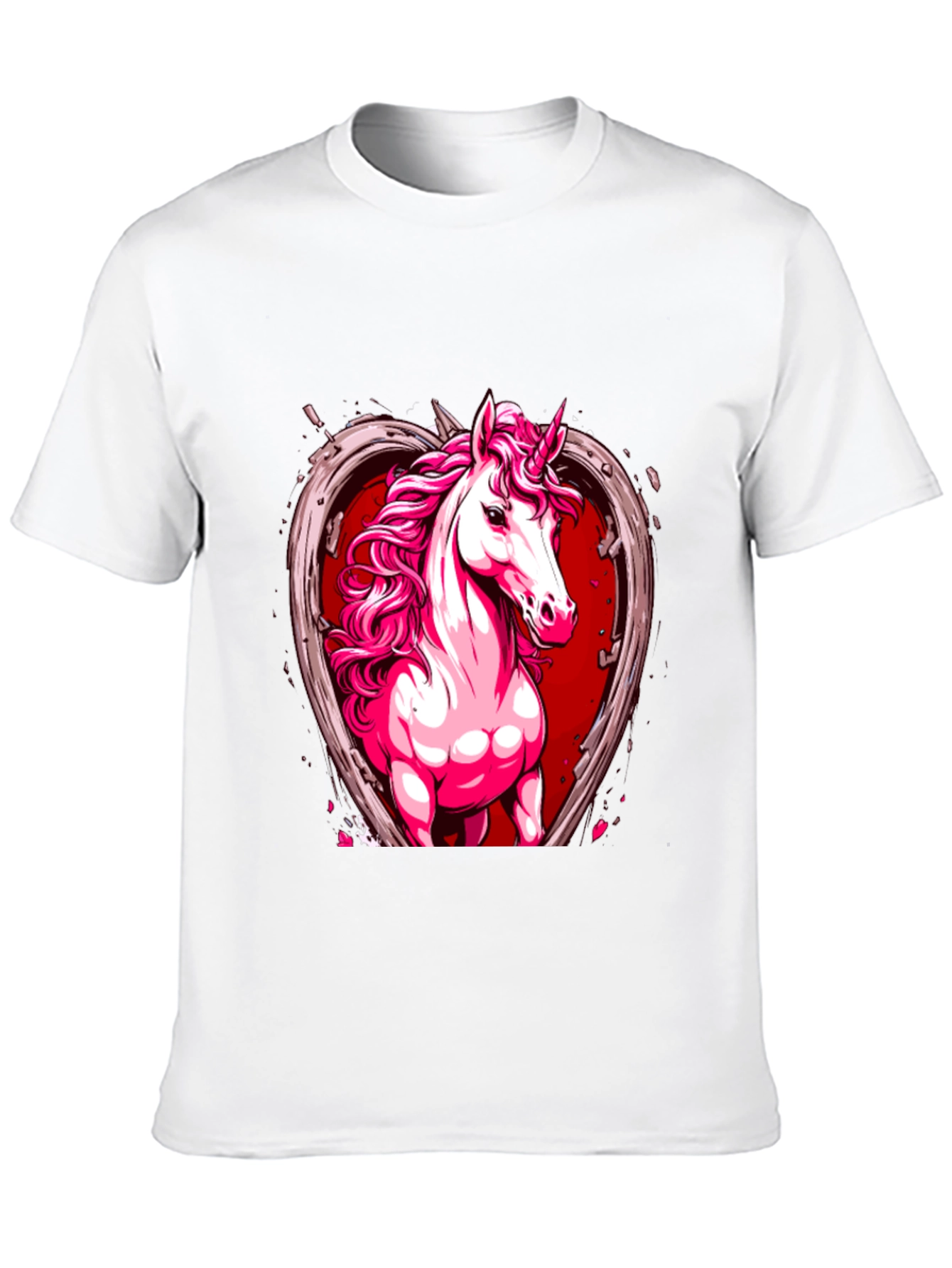 Unicorn Heart Graphic Tee - Black