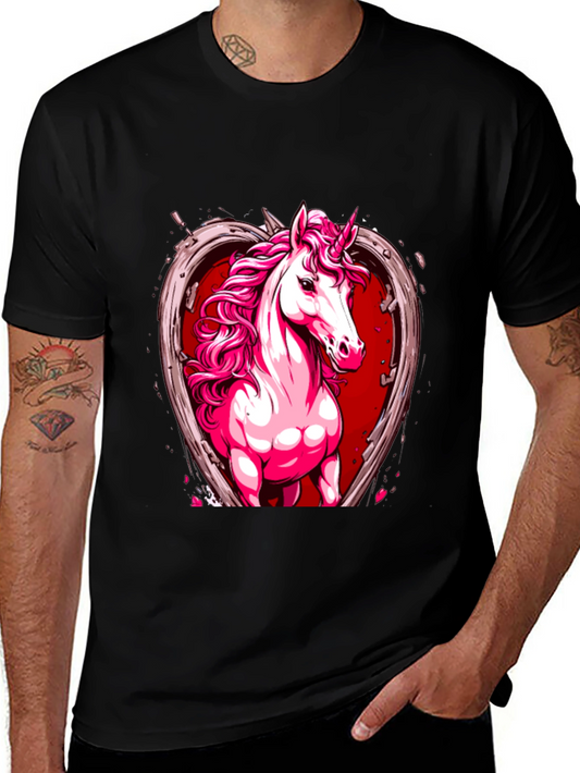 Unicorn Heart Graphic Tee - Black