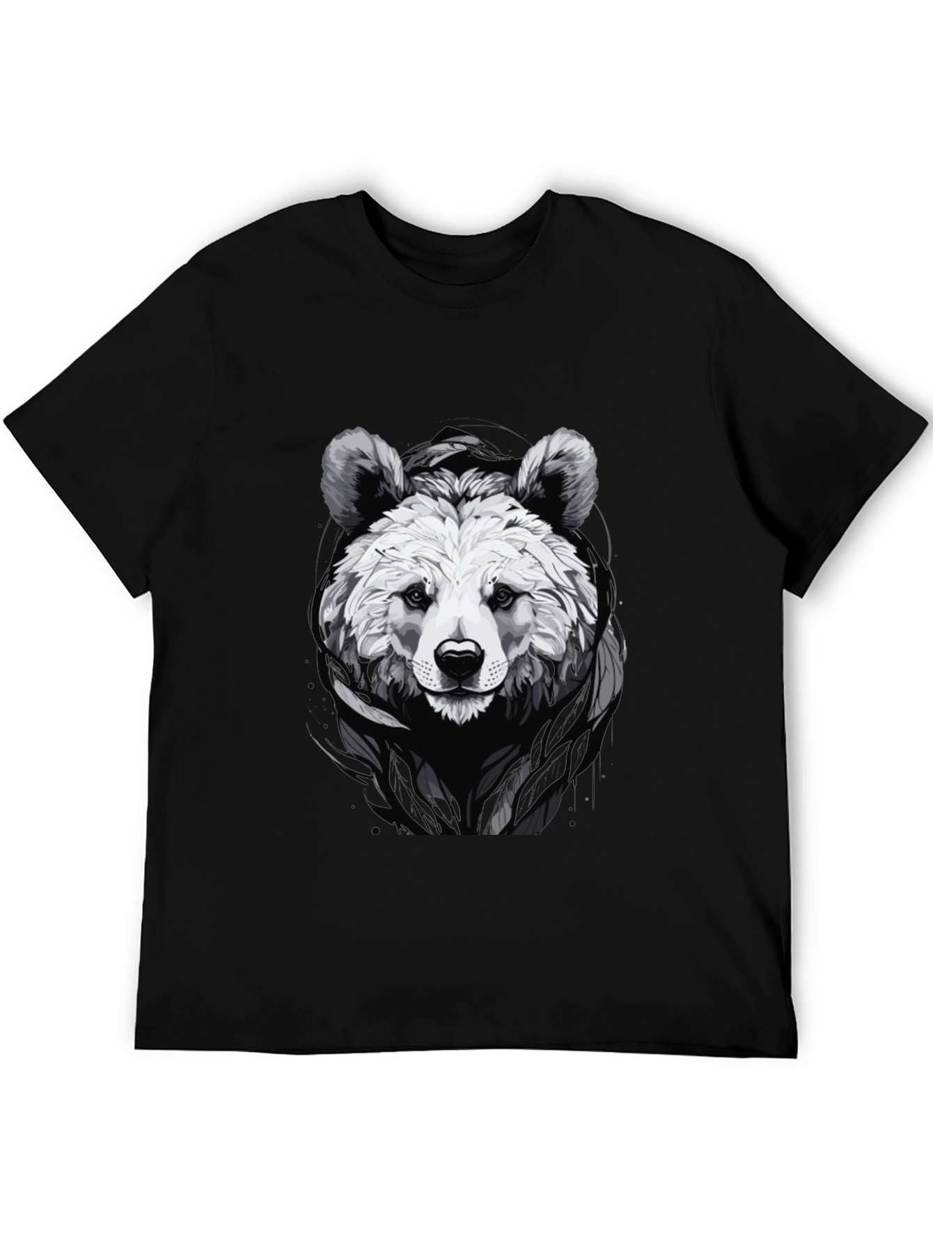 Cool Bear Graphic Tee - Black Cotton Blend