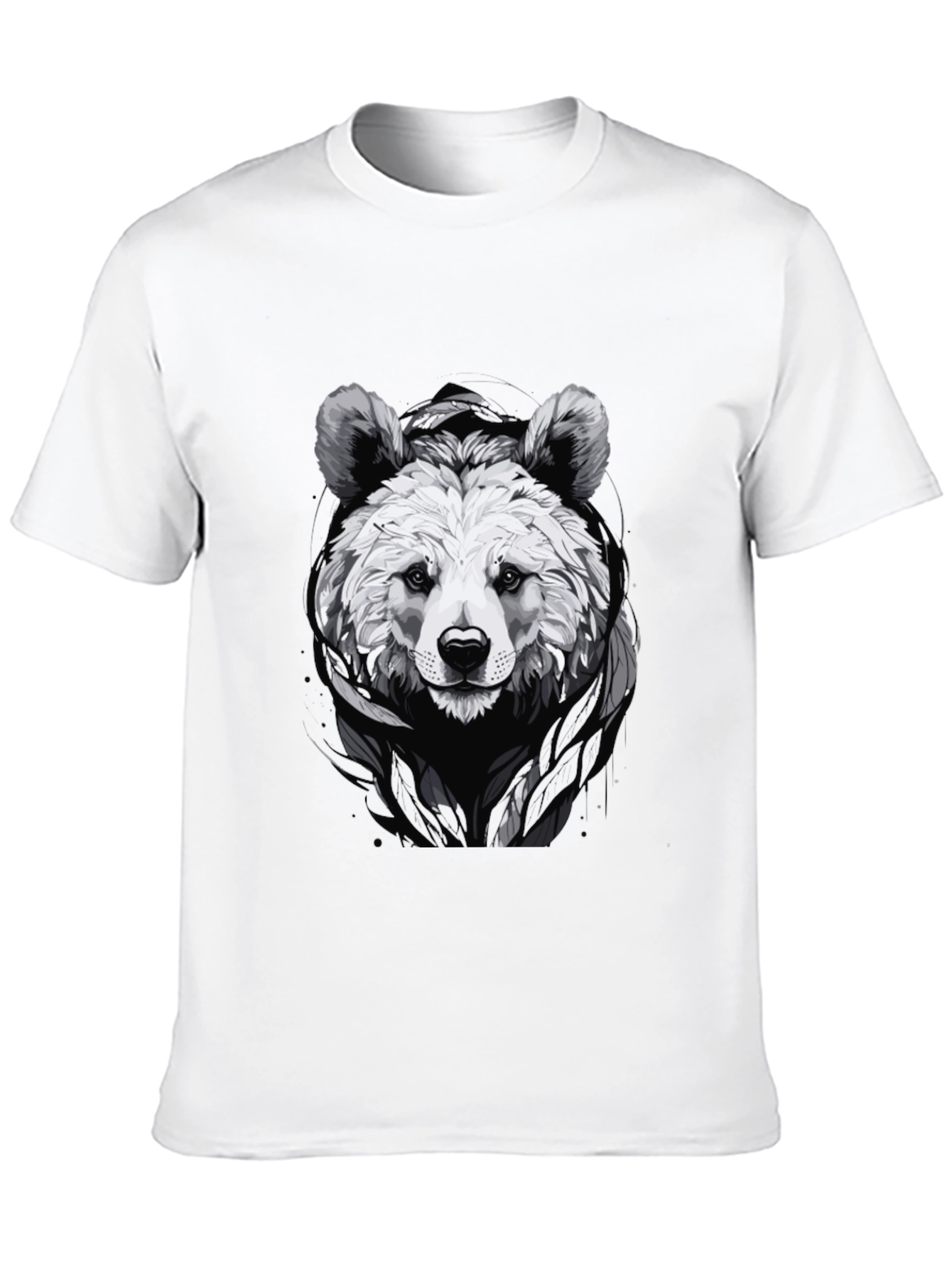 Cool Bear Graphic Tee - Black Cotton Blend