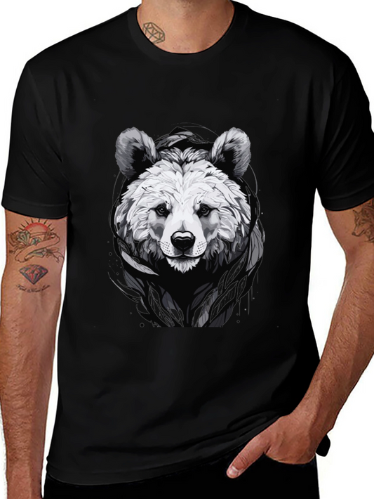 Cool Bear Graphic Tee - Black Cotton Blend