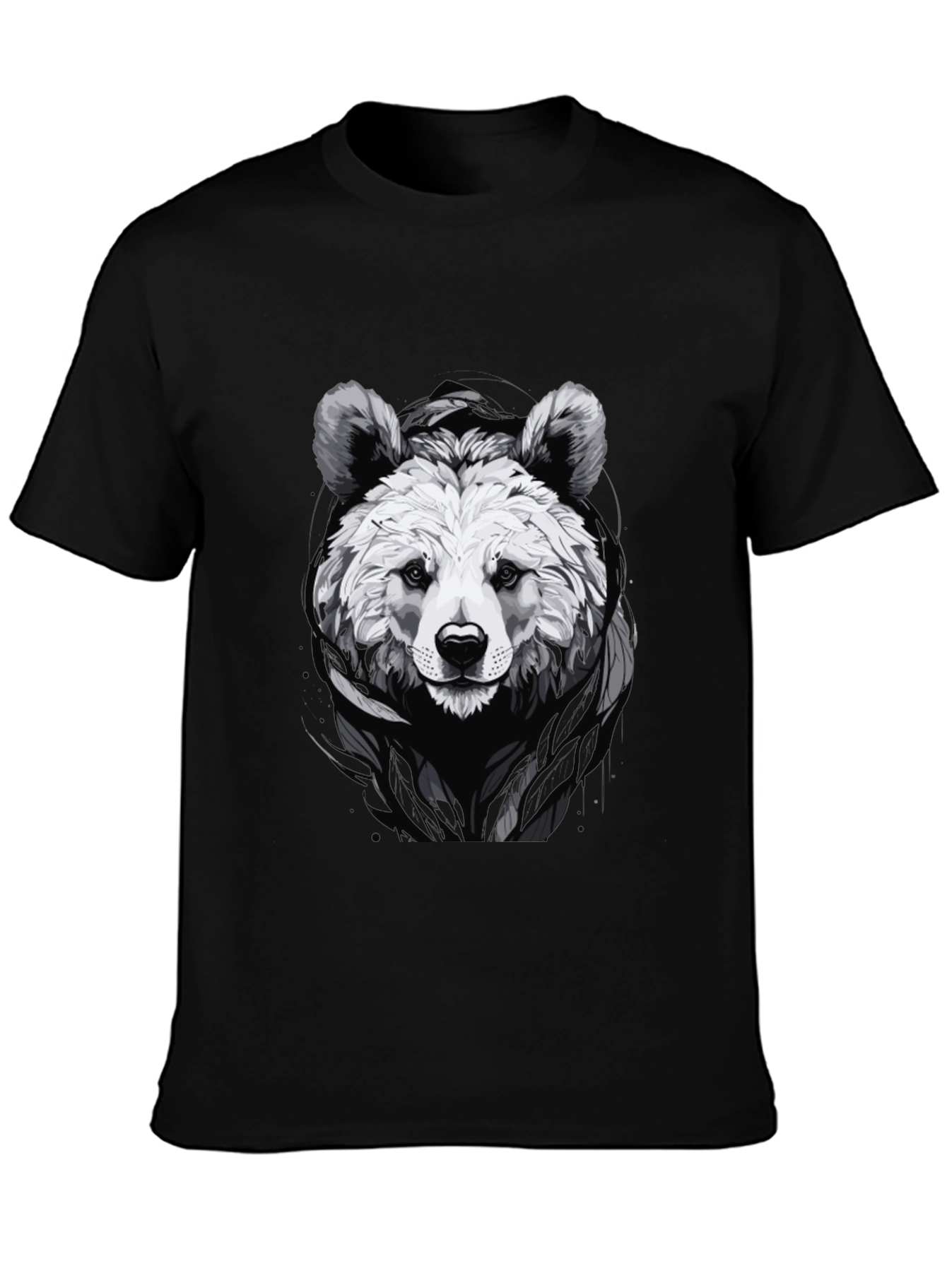 Cool Bear Graphic Tee - Black Cotton Blend