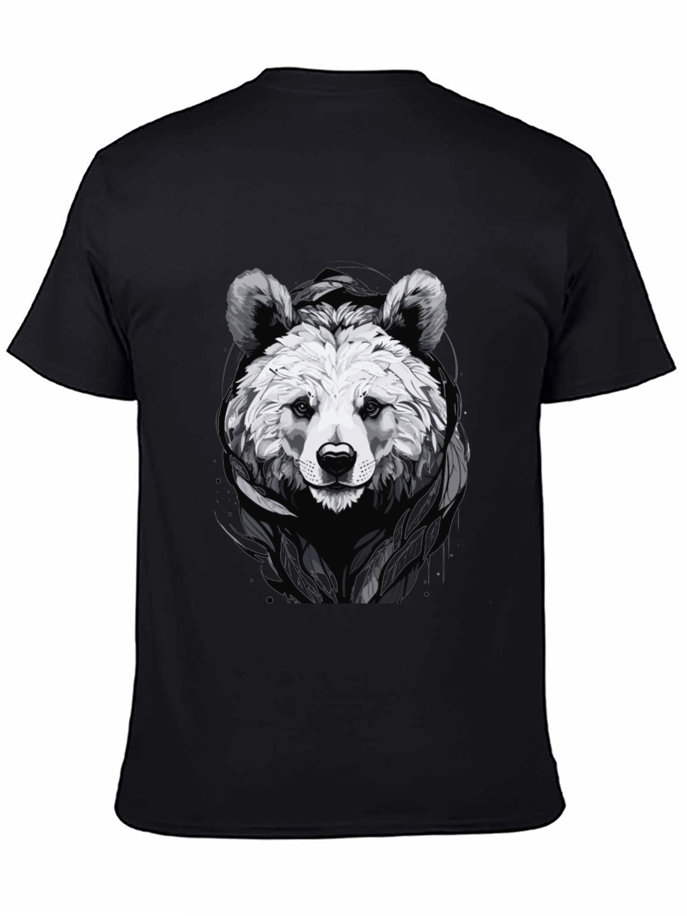 Cool Bear Graphic Tee - Black Cotton Blend