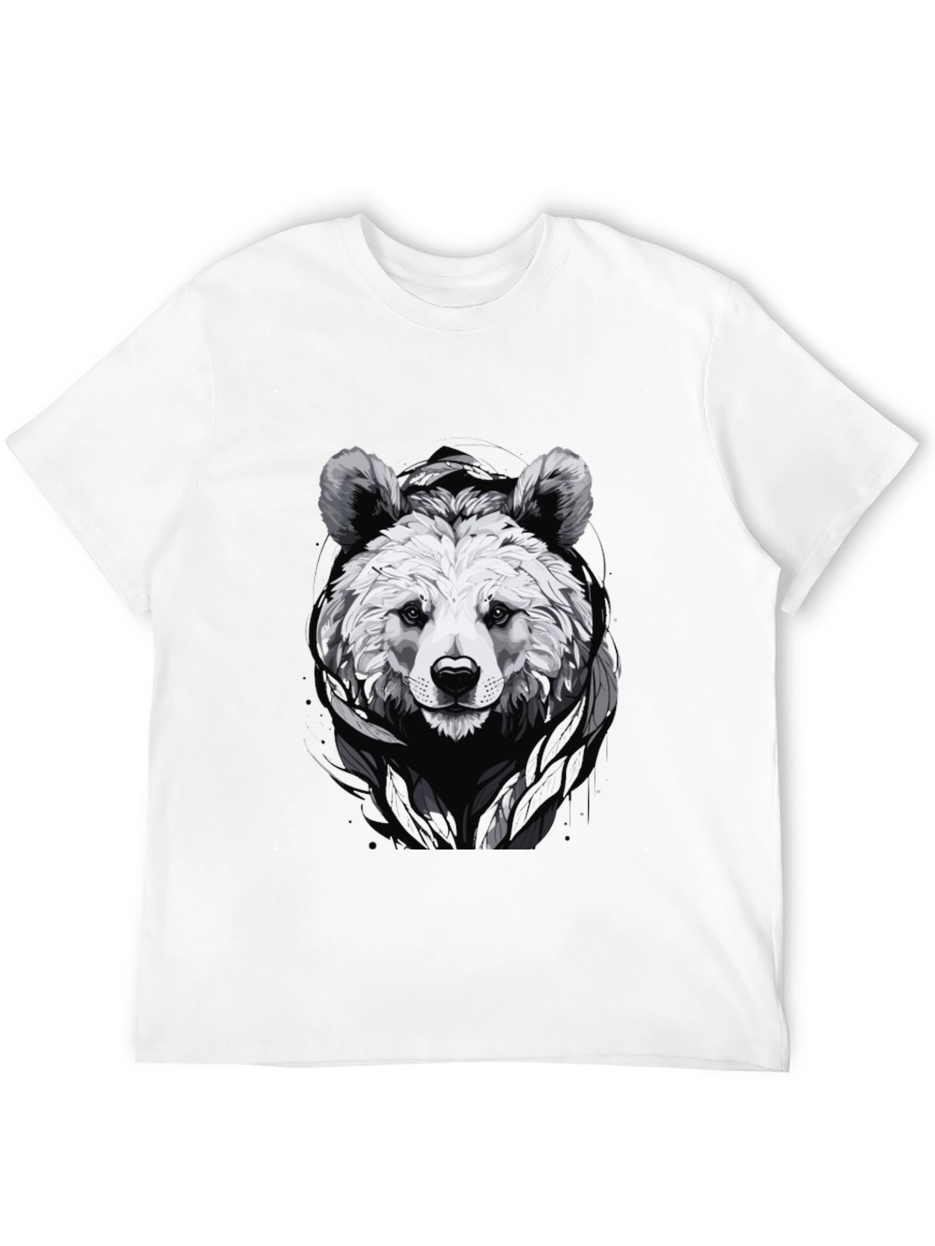 Cool Bear Graphic Tee - Black Cotton Blend