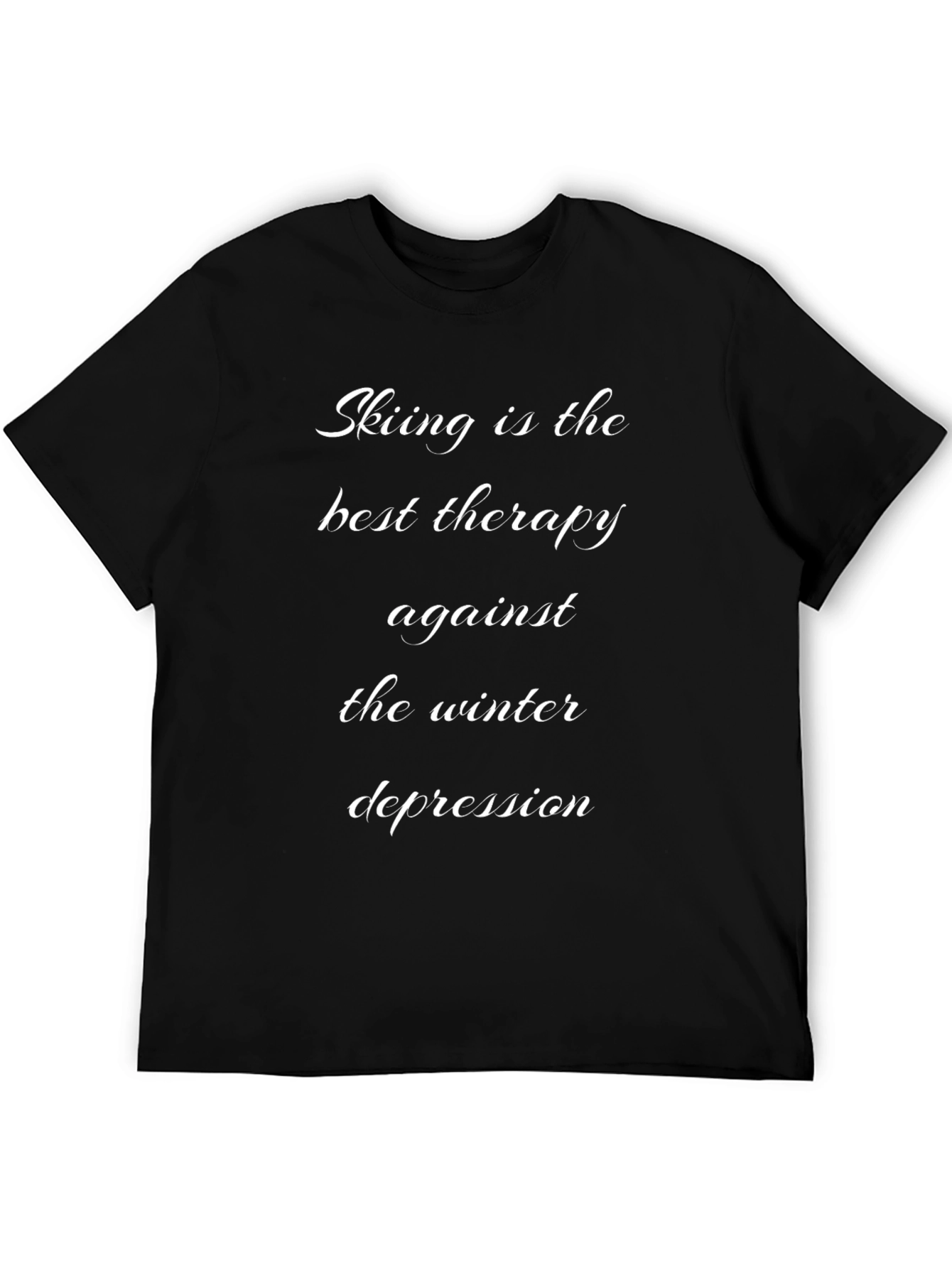 Skiing Therapy T-Shirt - Winter Depression Relief Tee