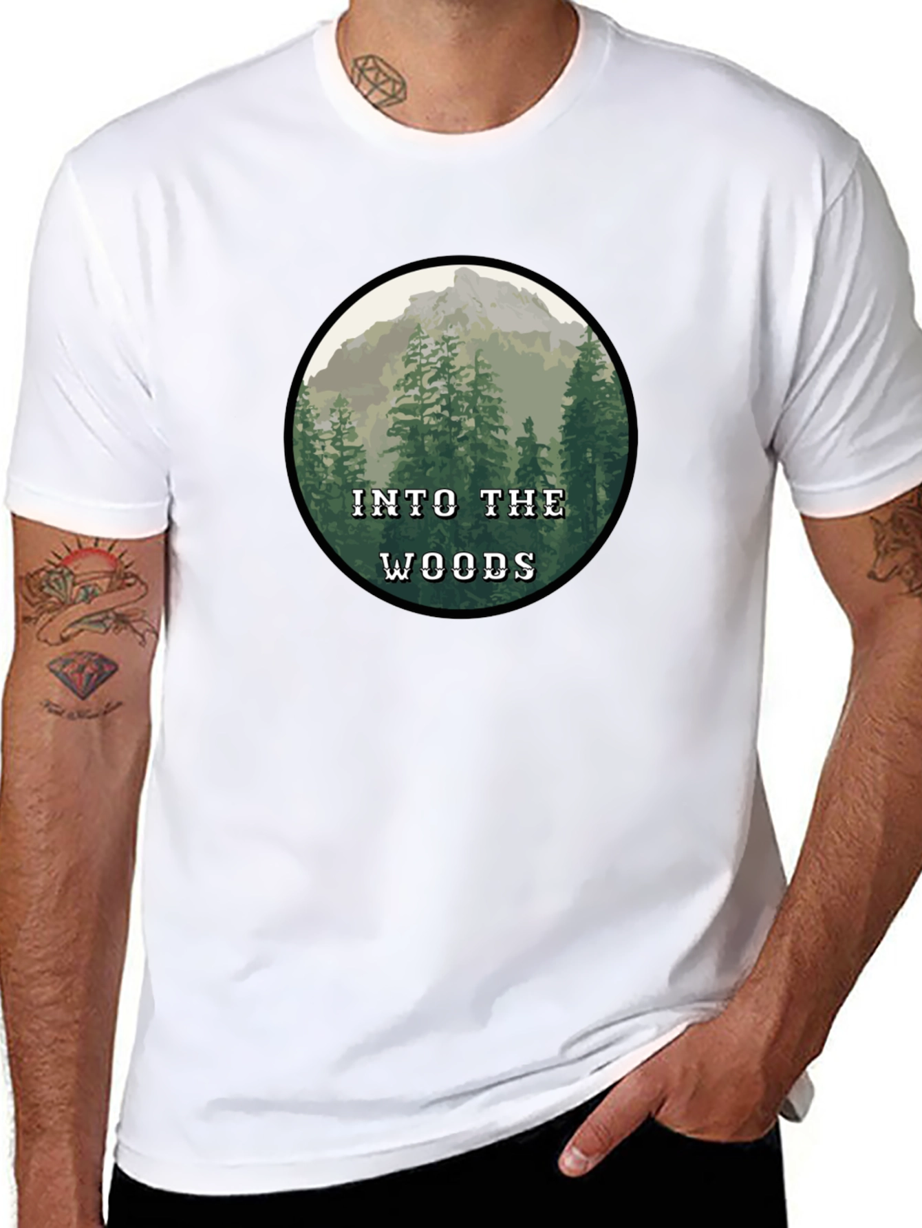 Into The Woods Graphic Tee - Nature Adventure Shirt