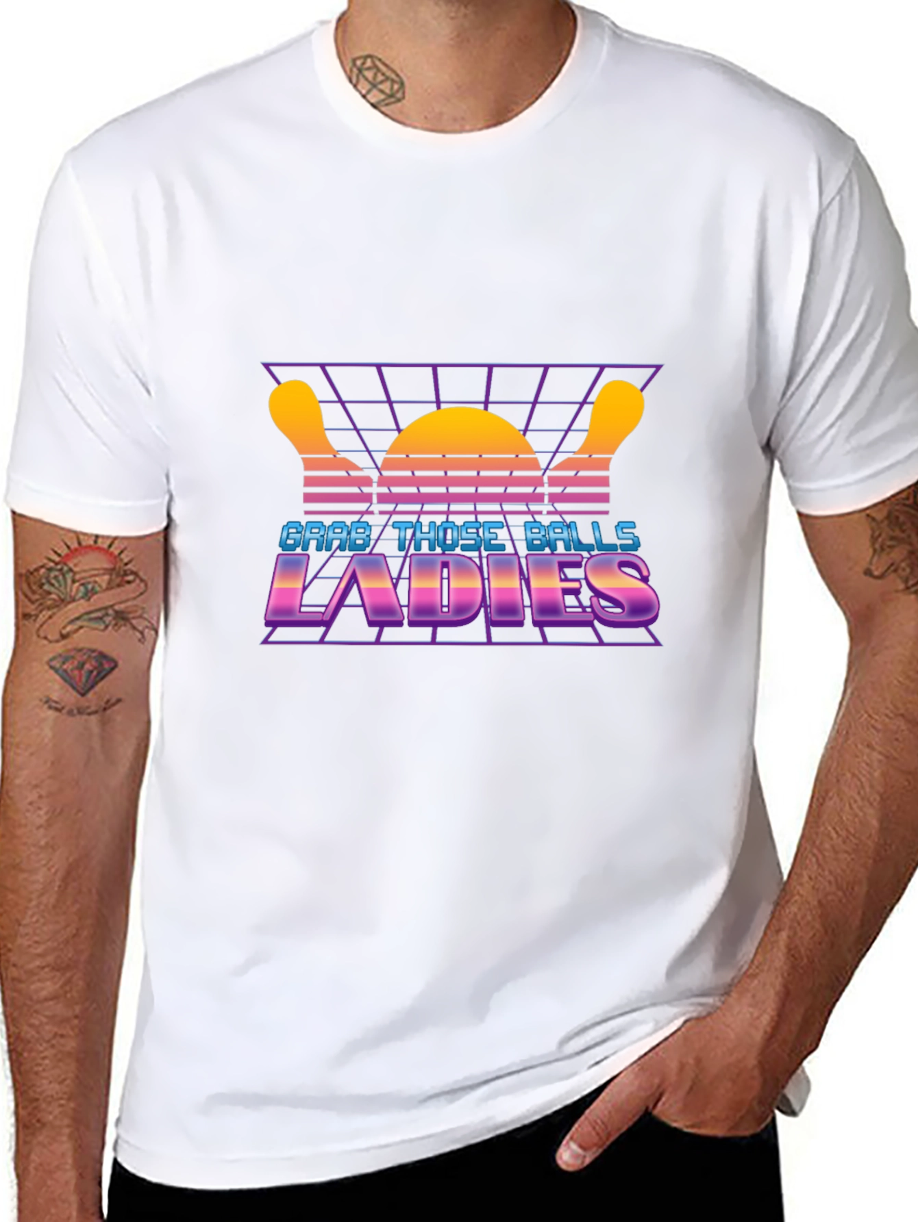 Grab Those Balls Ladies Bowling Shirt