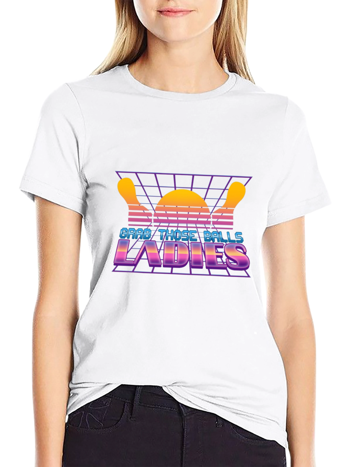 Grab Those Balls Ladies Bowling Shirt